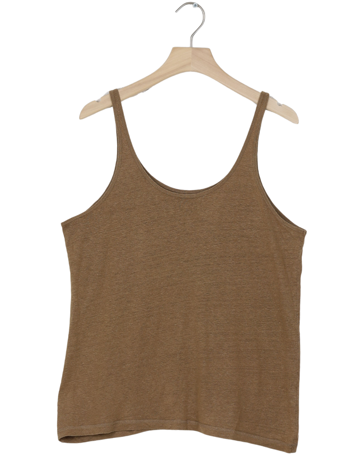 Secondhand Synne Linen Top - Brown Mustard