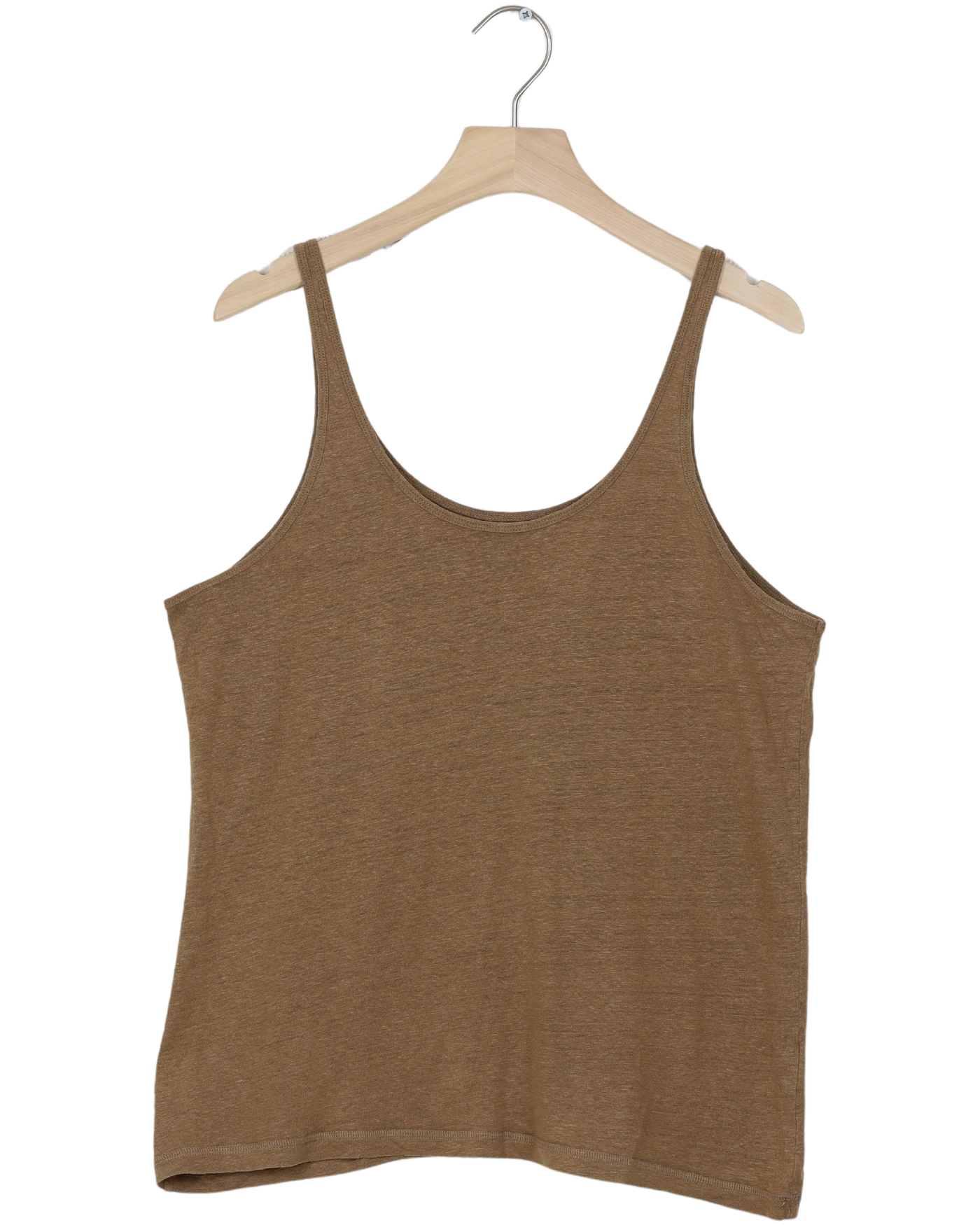 Secondhand Synne Linen Top - Brown Mustard