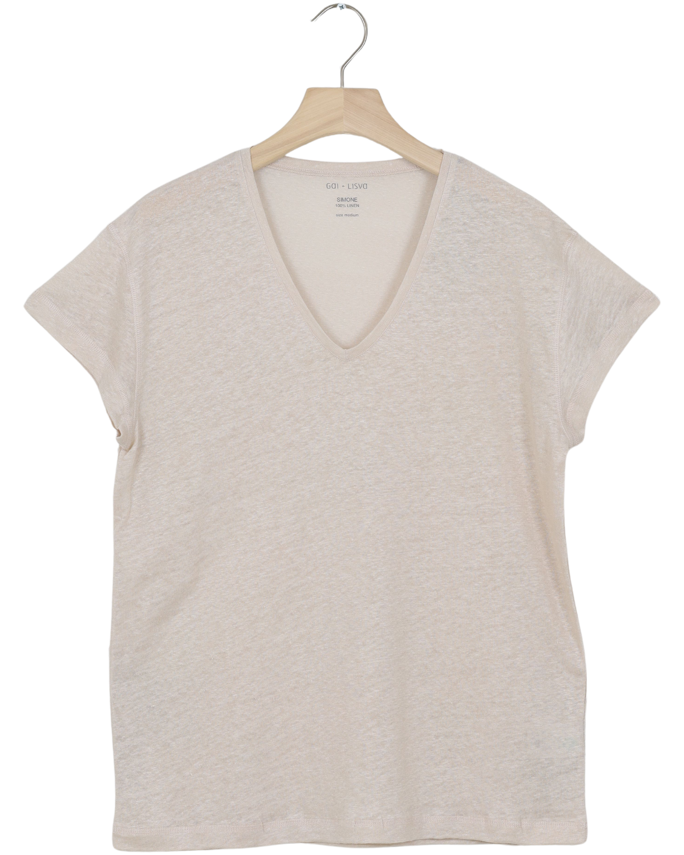 Secondhand Simone Linen Tee Shirt - Moonstruck