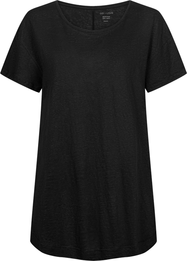 Resale Bertha Linen T-shirt - Black
