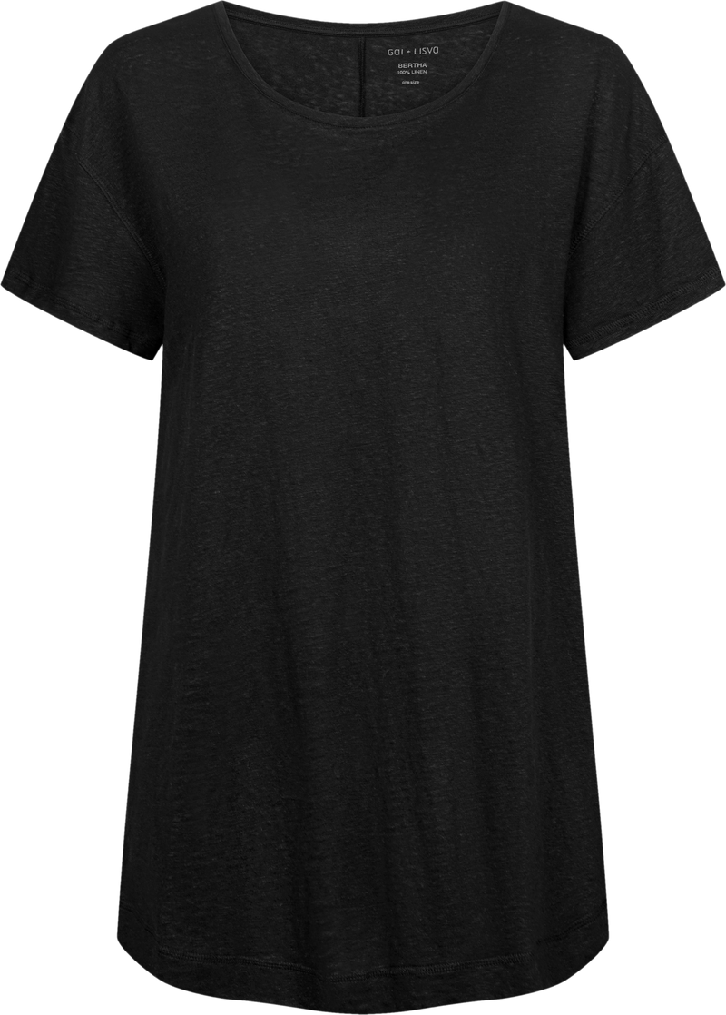 Resale Bertha Linen T-shirt - Black