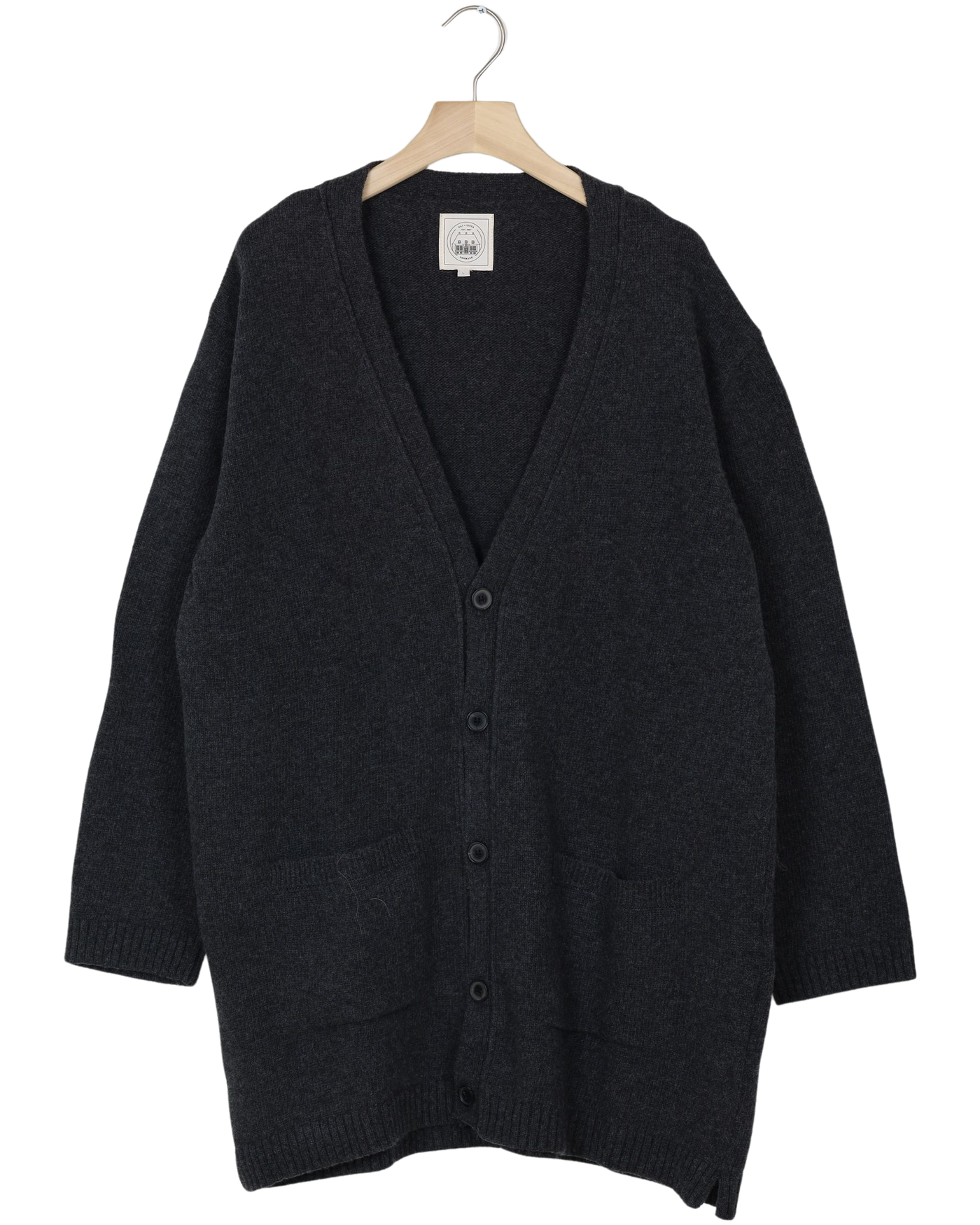 Secondhand Alba Lambswool Cardigan - Dark Grey Melangè