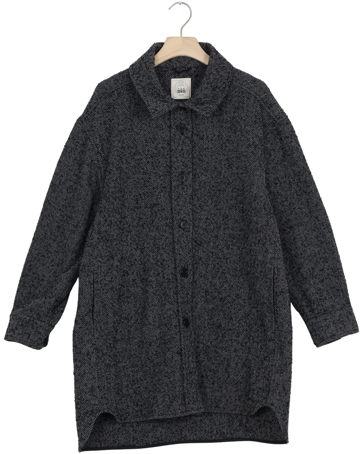 Secondhand Martina Shirt Jacket - Black Herringbone