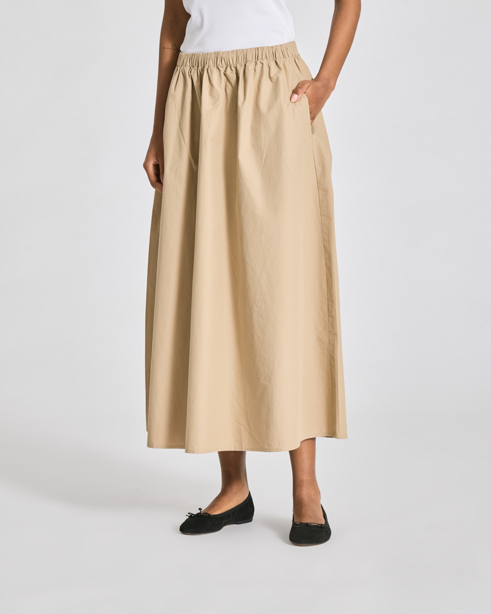 GAI+LISVA Alice Poplin Skirt GOTS Dresses & Skirts 735 Chinchilla