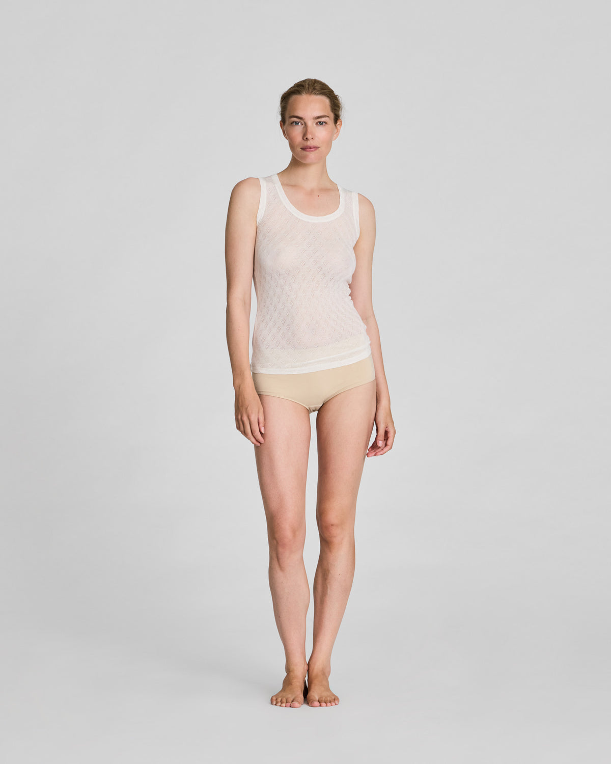 GAI+LISVA Anastasia S´less Silk Top Tops & T-shirts 150 Off White