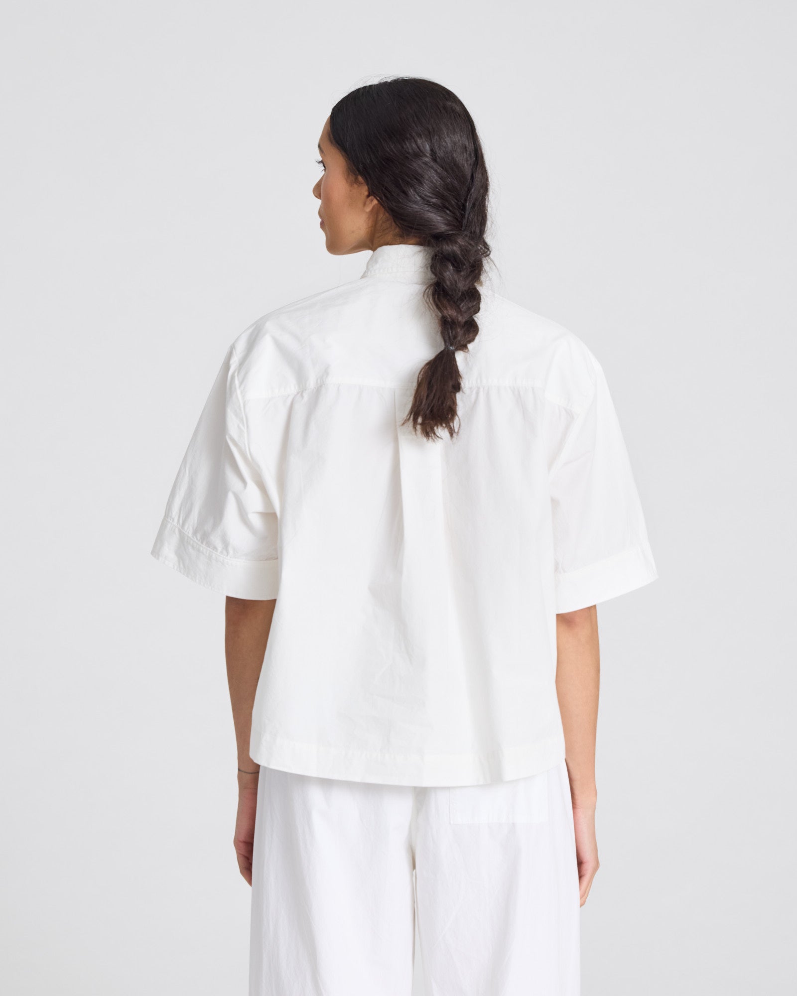 GAI+LISVA Astrid S/S Shirt Poplin Gots 243975 Shirts & Blouses 100 White