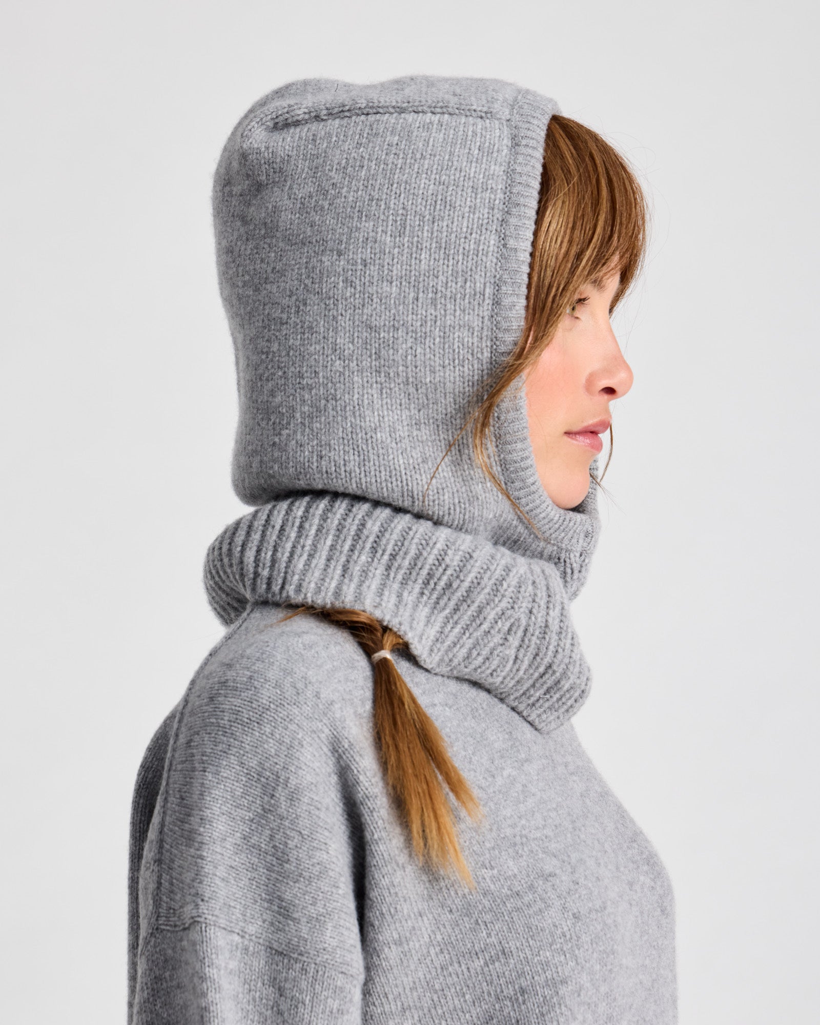 GAI+LISVA Balaclava Lambswool Lambswool l Knitwear 602 Grey Melange