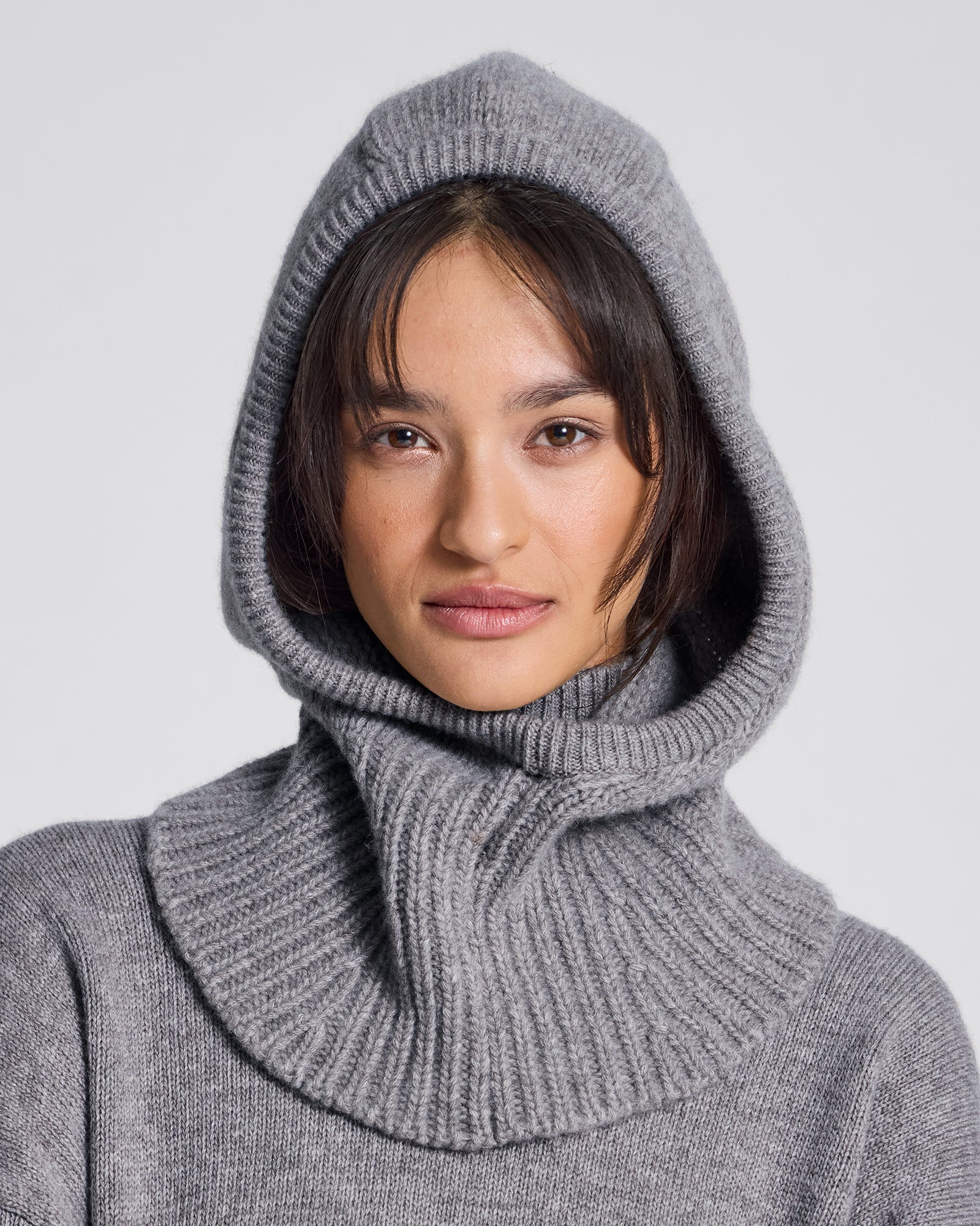 GAI+LISVA Balaclava Lambswool Lambswool l Knitwear 631 Grafitti Grey Melangé