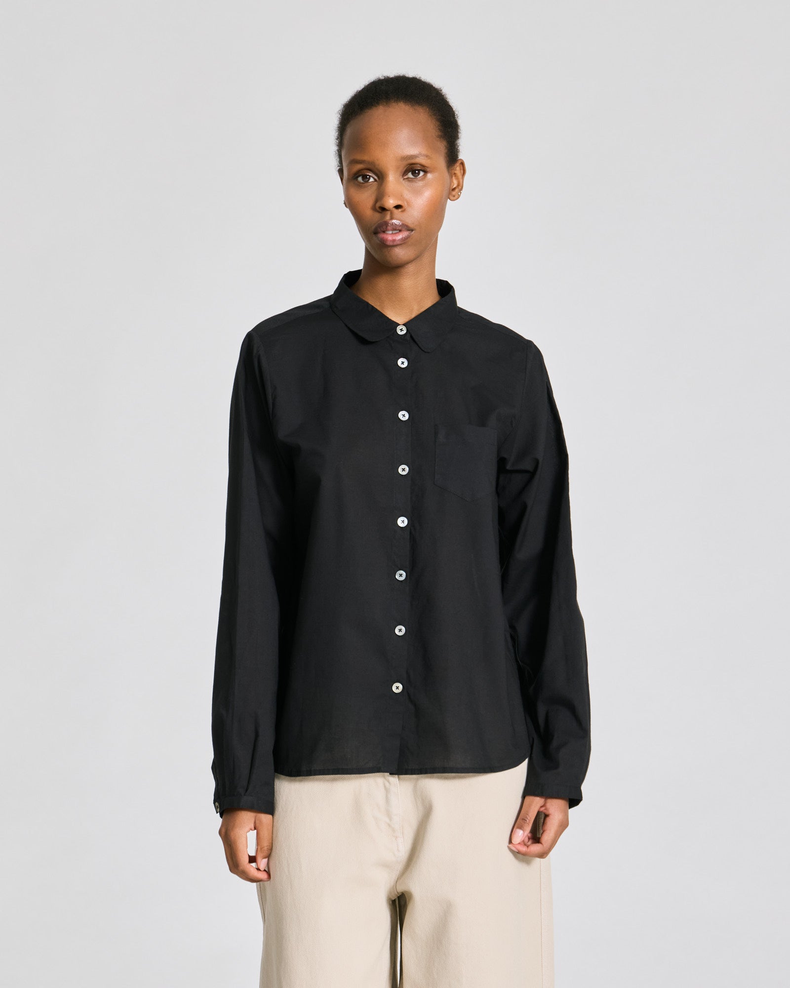 GAI+LISVA Britta L/S Cotton Voile Shirt Shirts & Blouses 650 Black