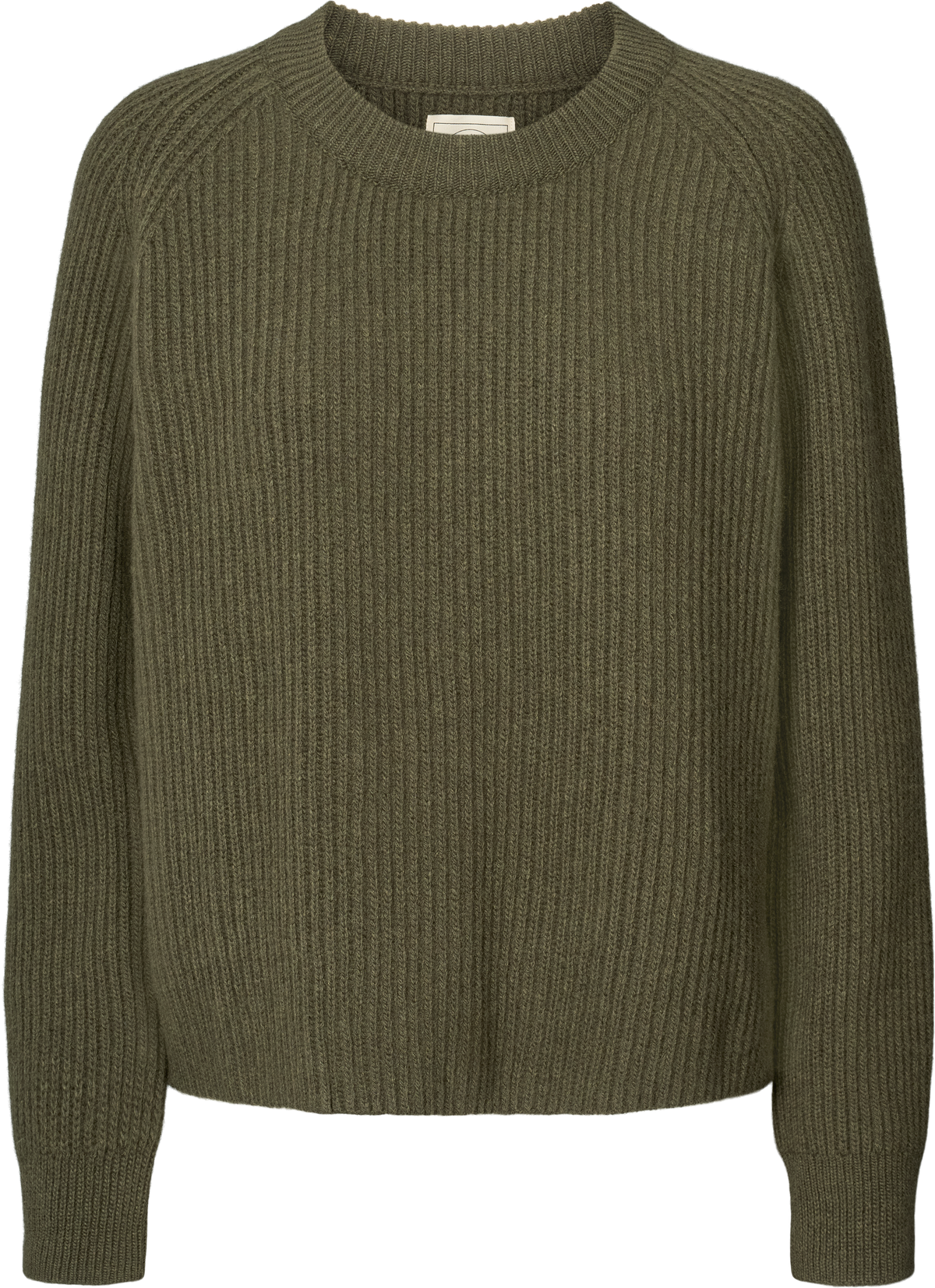 GAI+LISVA Dorthea L/S Pullover Lambswool Knit Lambswool l Knitwear 170 Olive Night Melangé