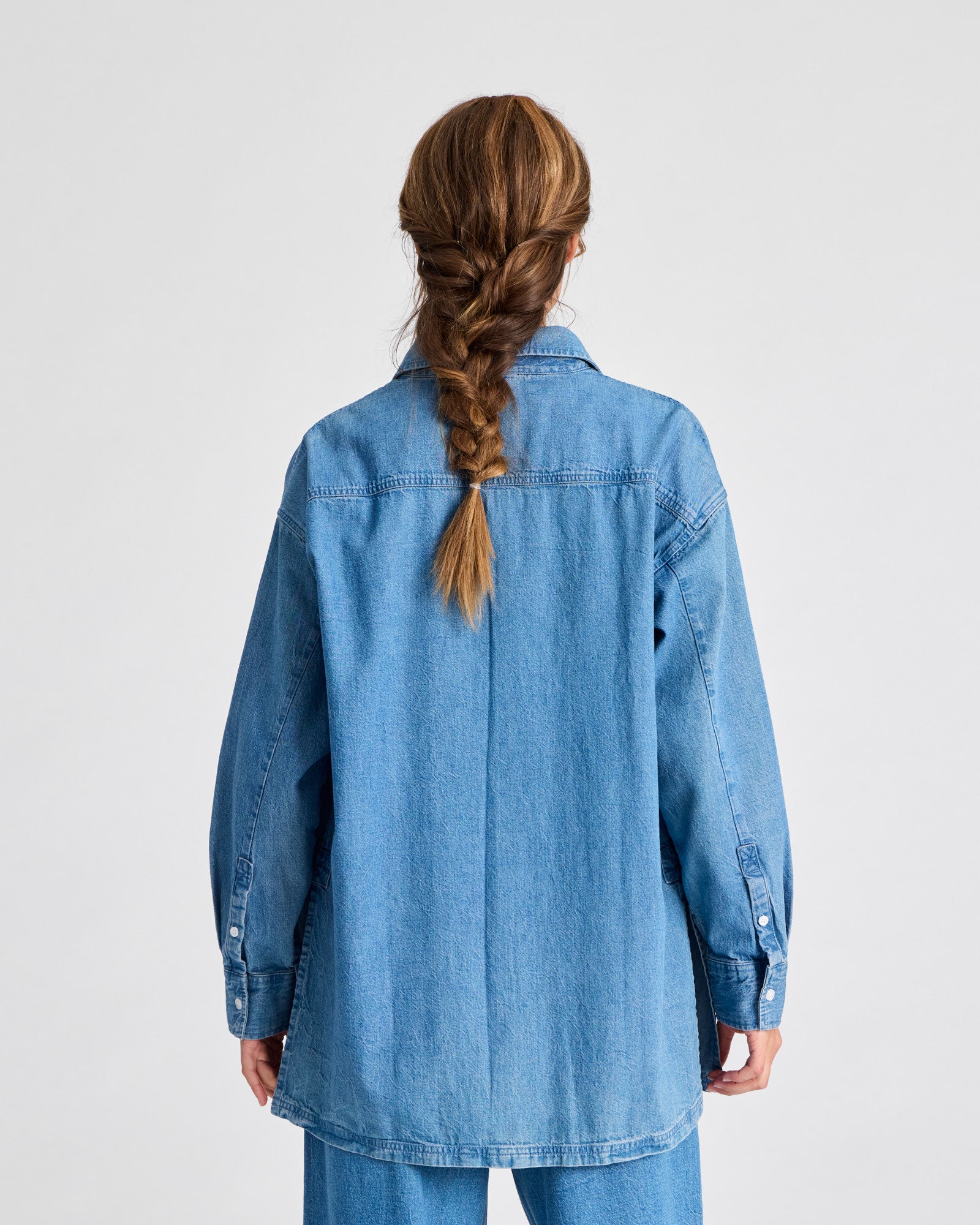 GAI+LISVA Else L/S Cotton Denim Light Washed Shirt GOTS Shirts & Blouses 710 Blue Denim