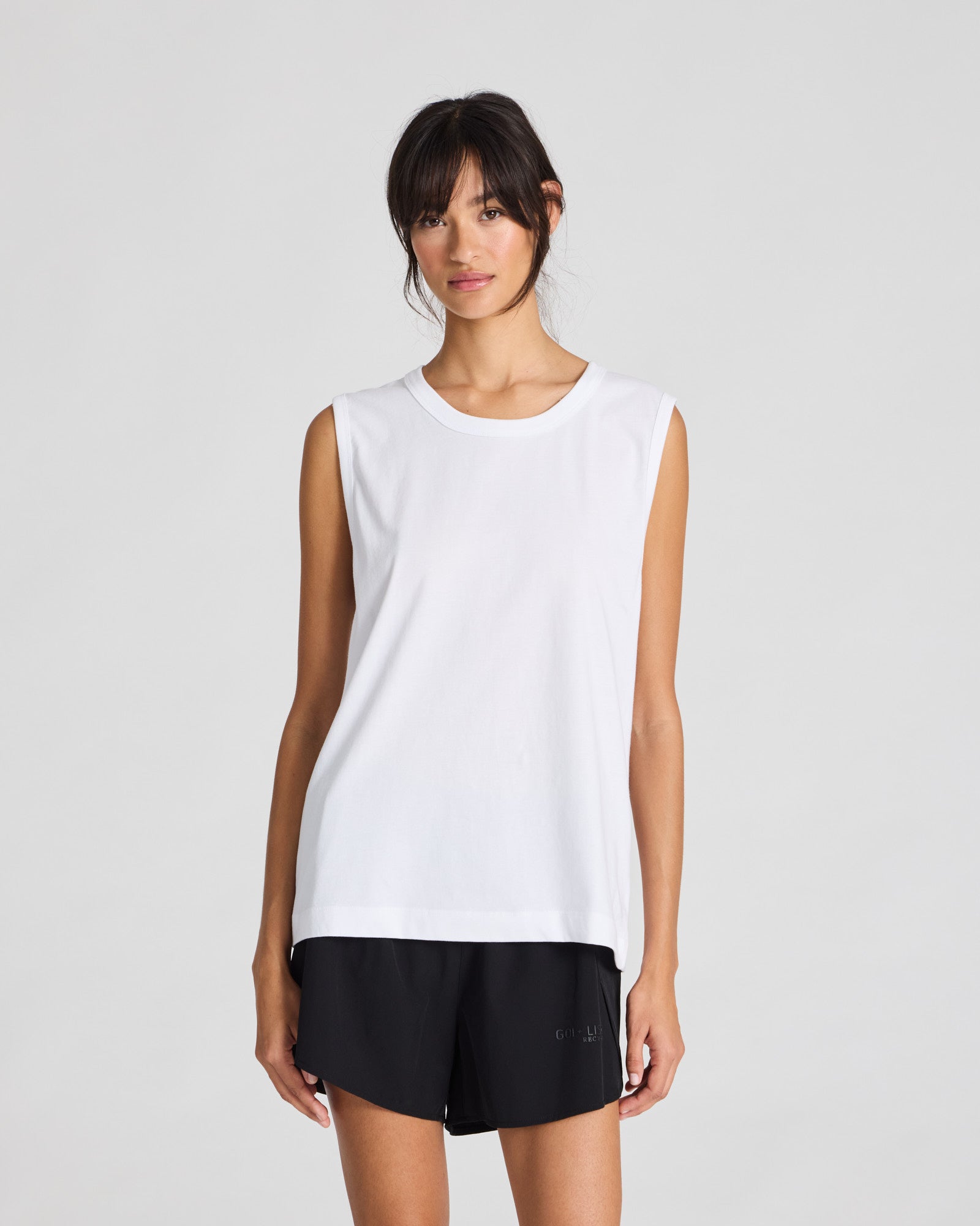 GAI+LISVA Genny S´less Cotton Single Jersey Top GOTS Tops & T-shirts 100 White