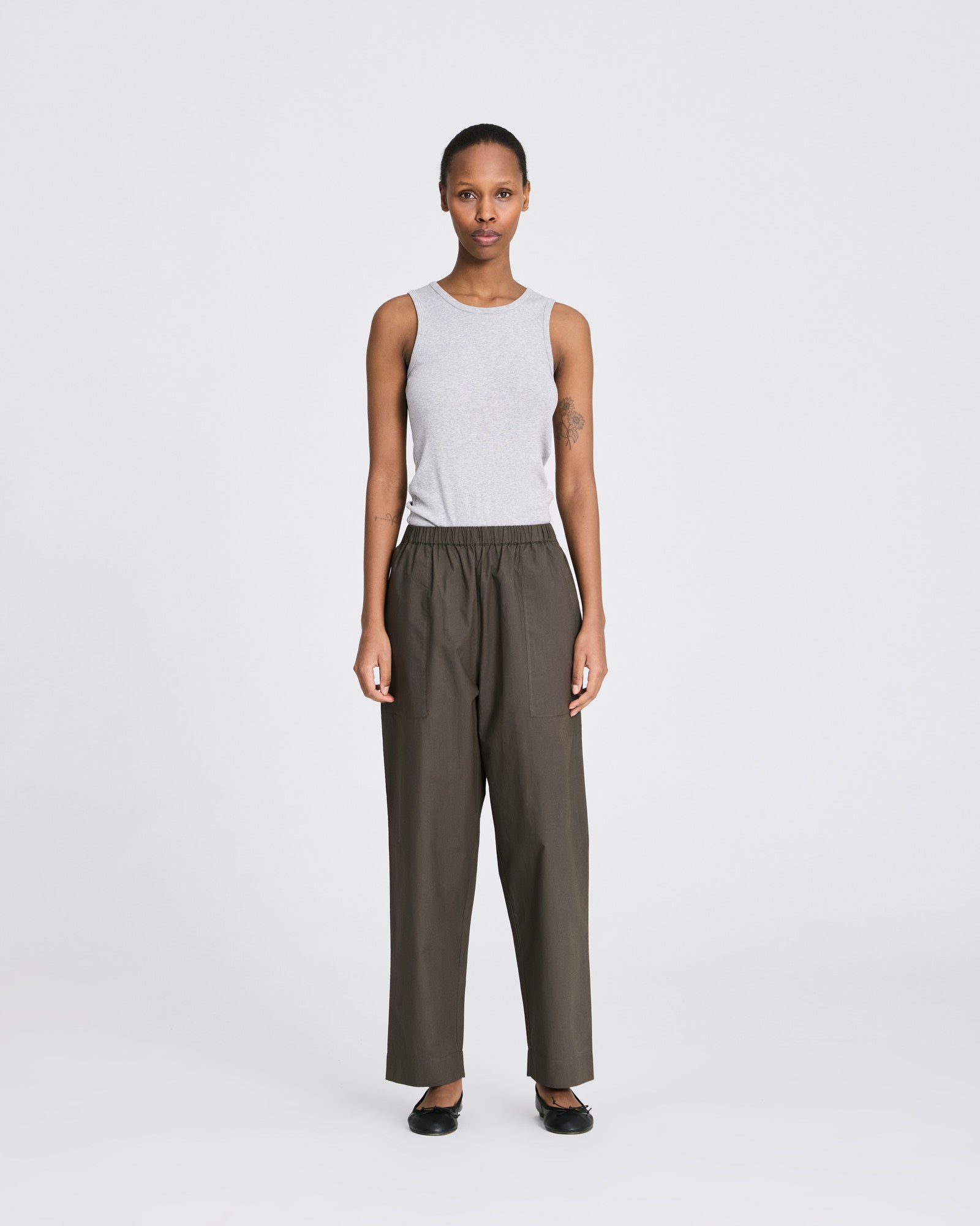 GAI+LISVA Jasmin Poplin Pants GOTS Trousers & Shorts 750 Black Ink