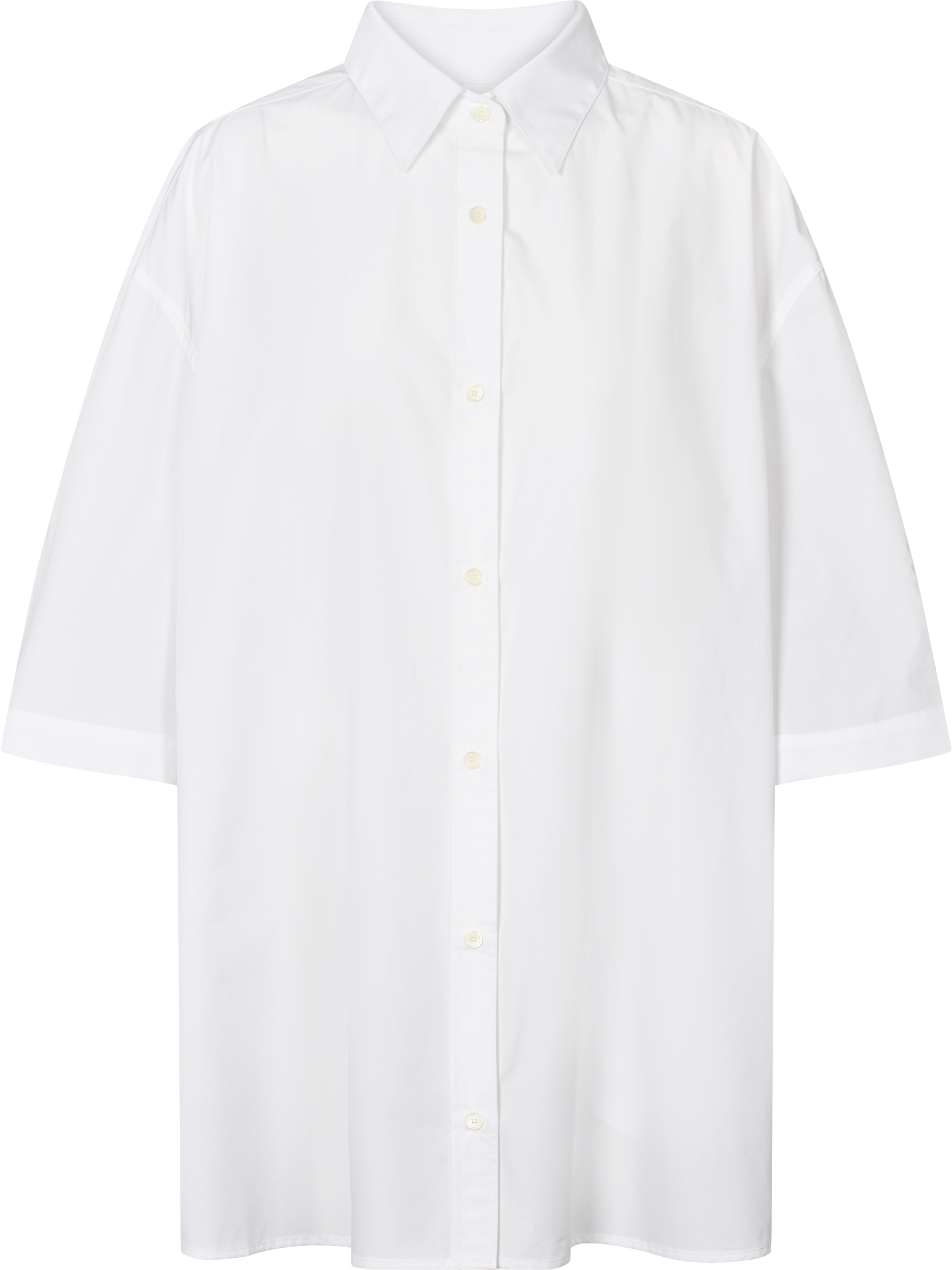 GAI+LISVA Johanne S/S Poplin Shirt Shirts & Blouses 100 White
