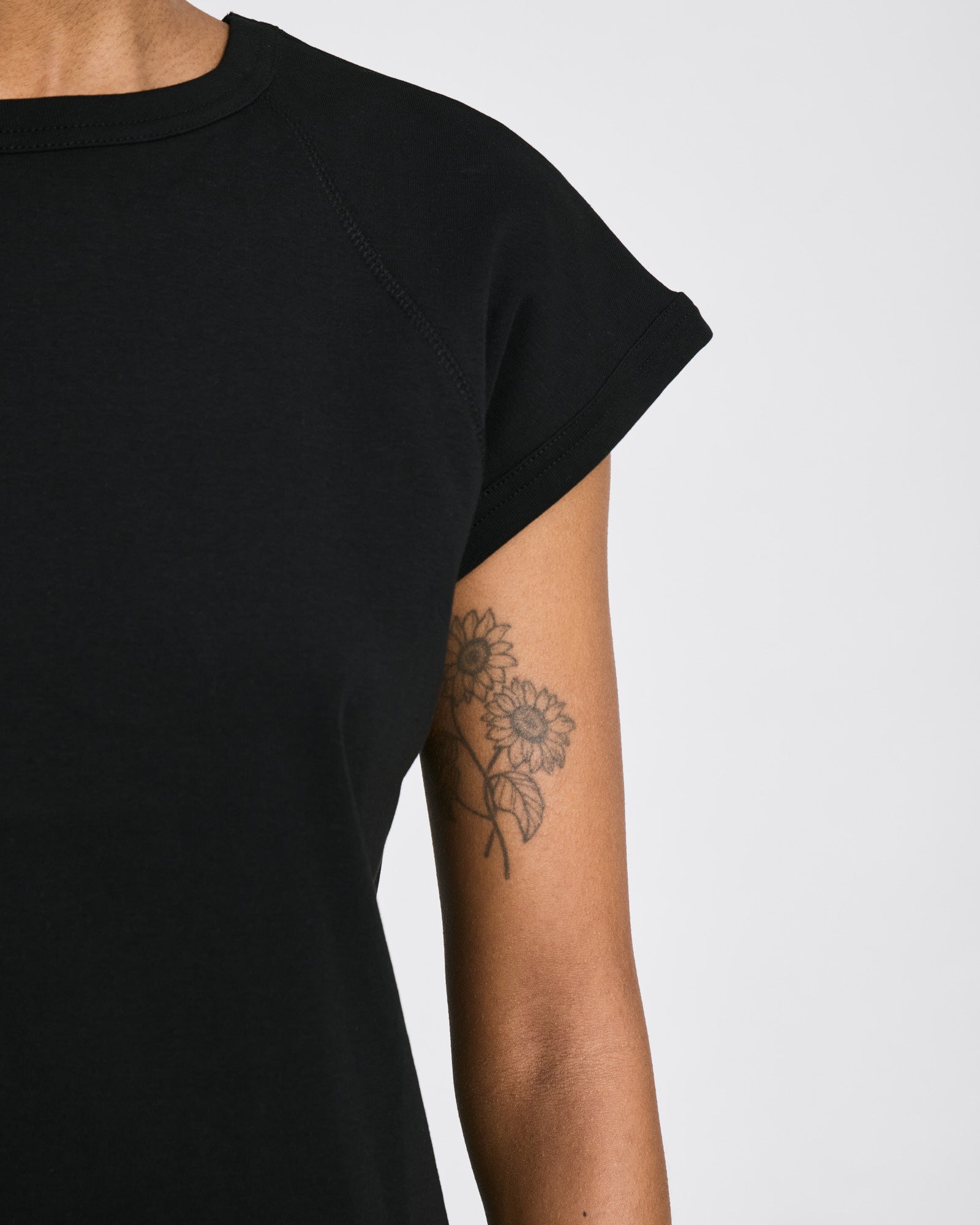 GAI+LISVA Malou S/S Cotton 1x1 Rib Tee GOTS Tops & T-shirts 650 Black