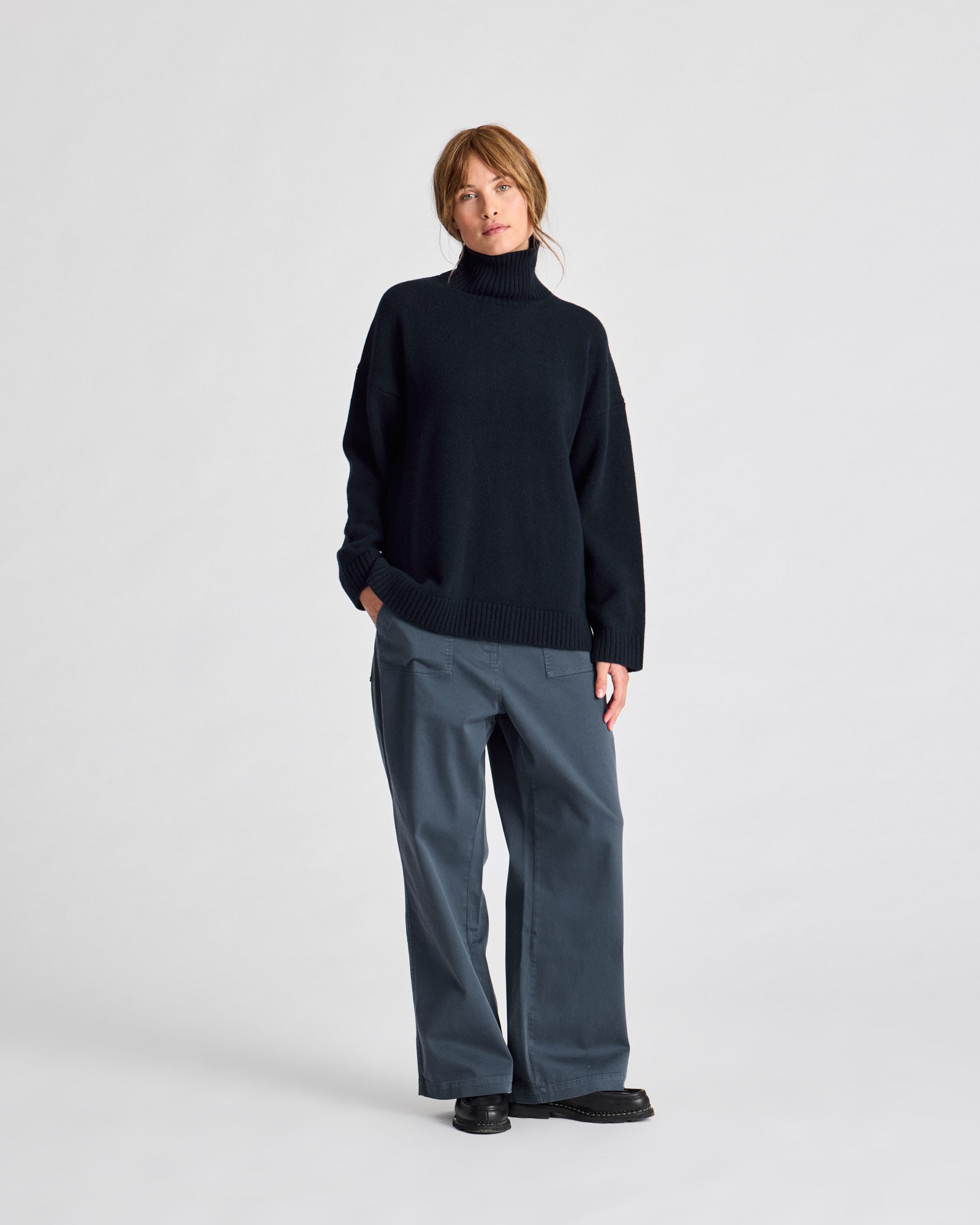 GAI+LISVA Mandie Lambswool Jumper GOTS 243975 Knit 181 Midnight Blue