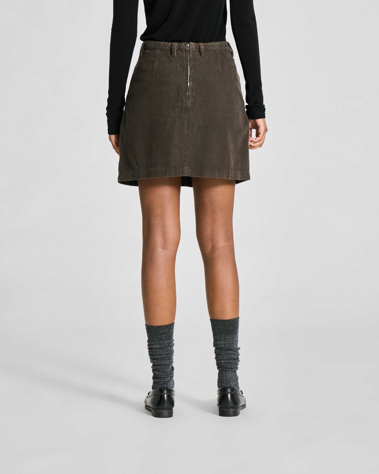 GAI+LISVA Natacha Cotton Corduroy Skirt Dresses & Skirts 651 Black Olive