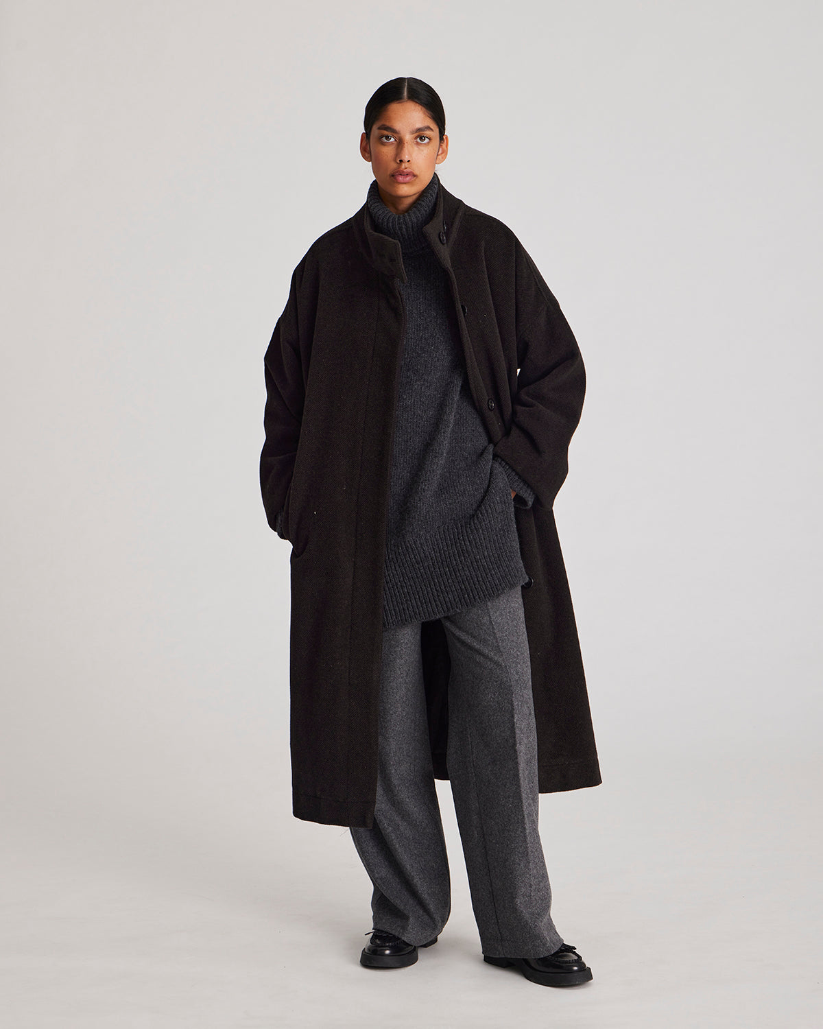 Nellie Plaid Cropped Pea Coat main image 1