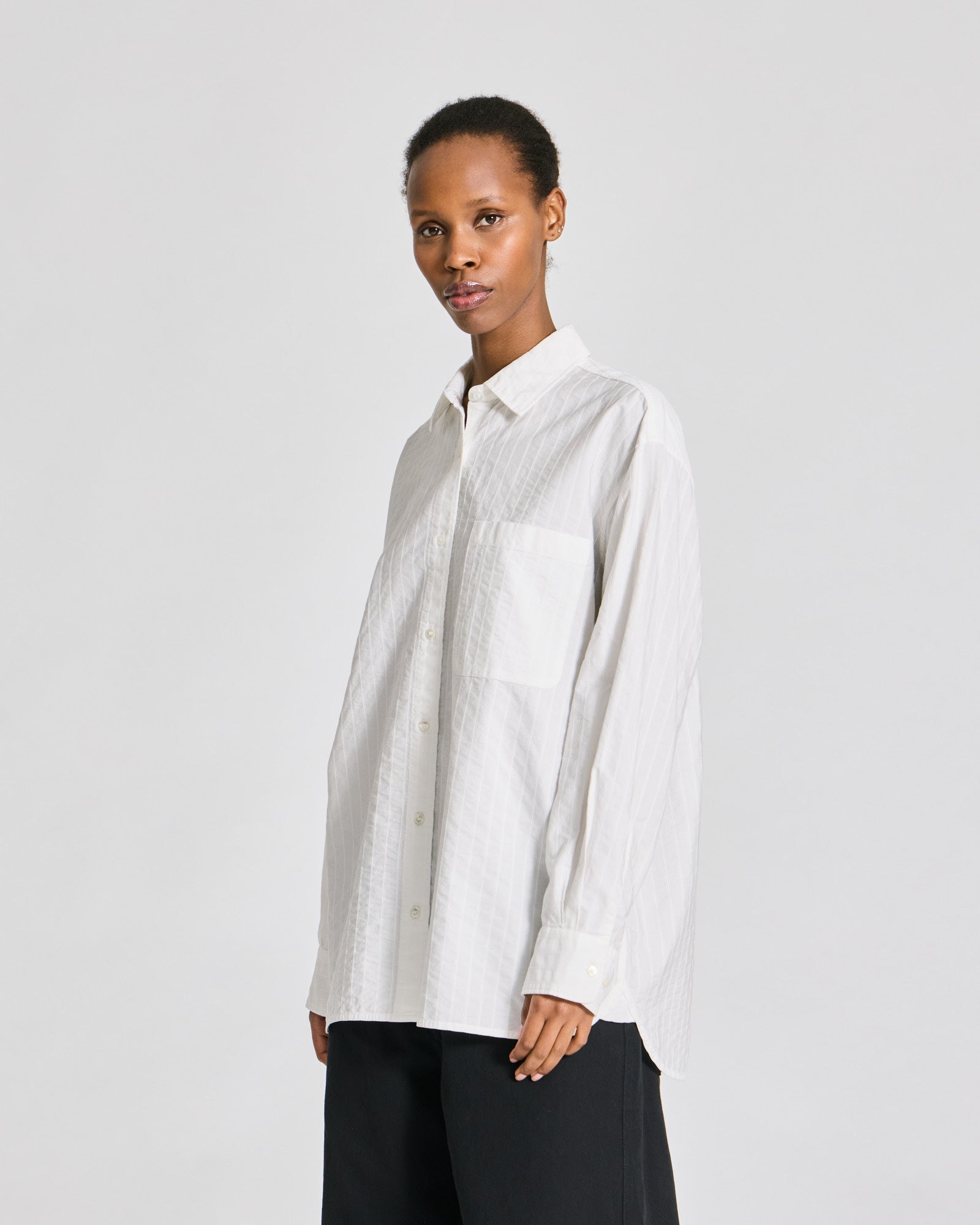 GAI+LISVA Nikoline Solid L/S Poplin Shirt Shirts & Blouses 124 Whisper White