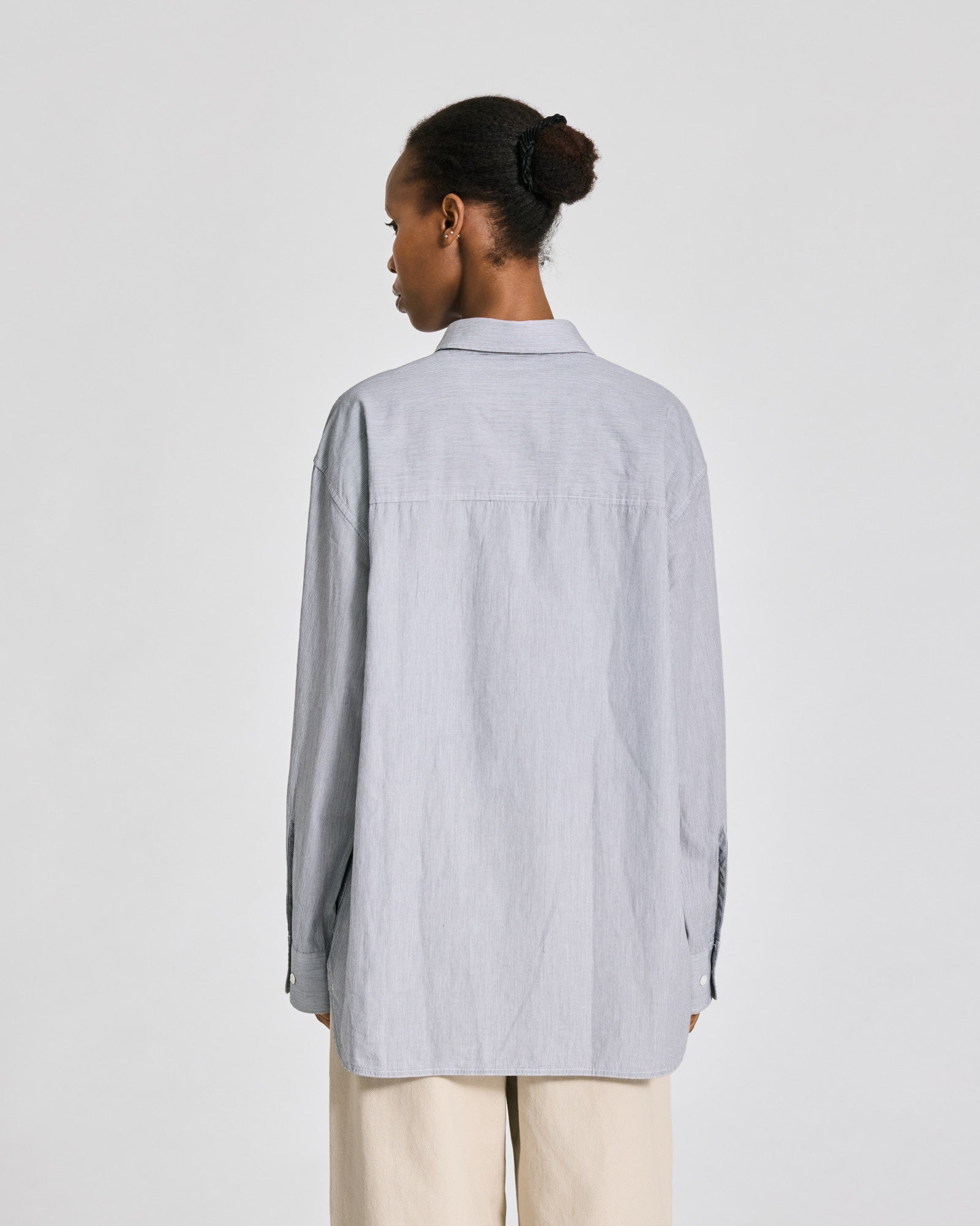 GAI+LISVA Nikoline Striped L/S Poplin Shirt Shirts & Blouses 855 White/Blue