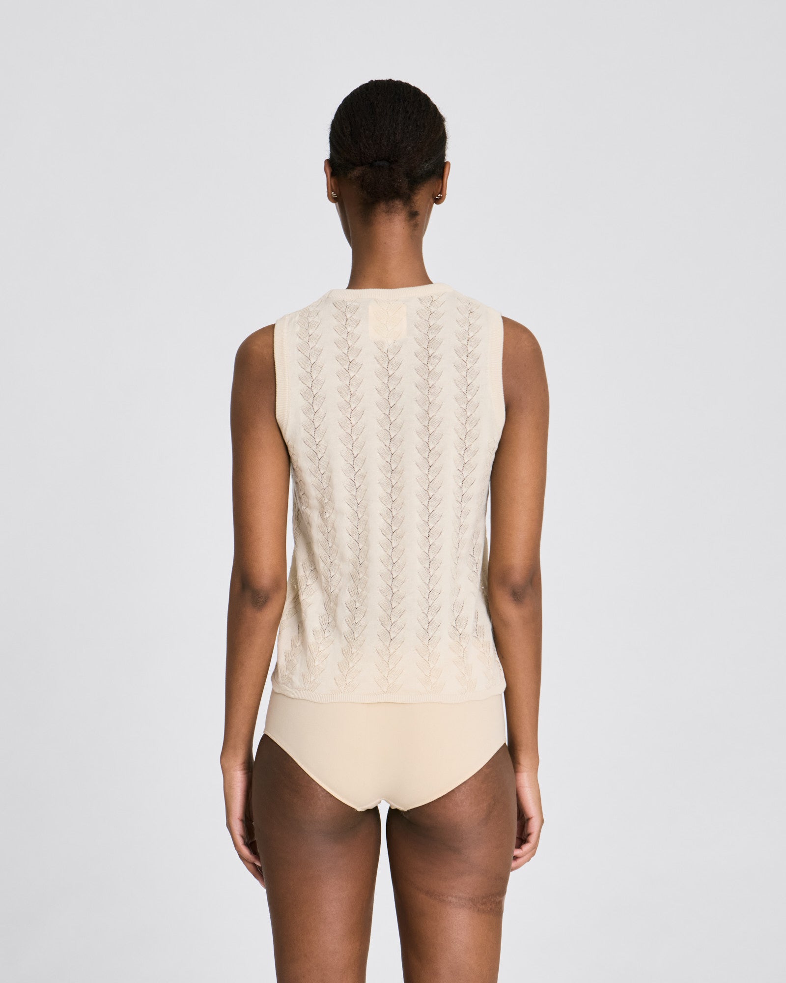 GAI+LISVA Sofie Butterfly Knit Top - GOTS Cotton l Knitwear 151 Ecru