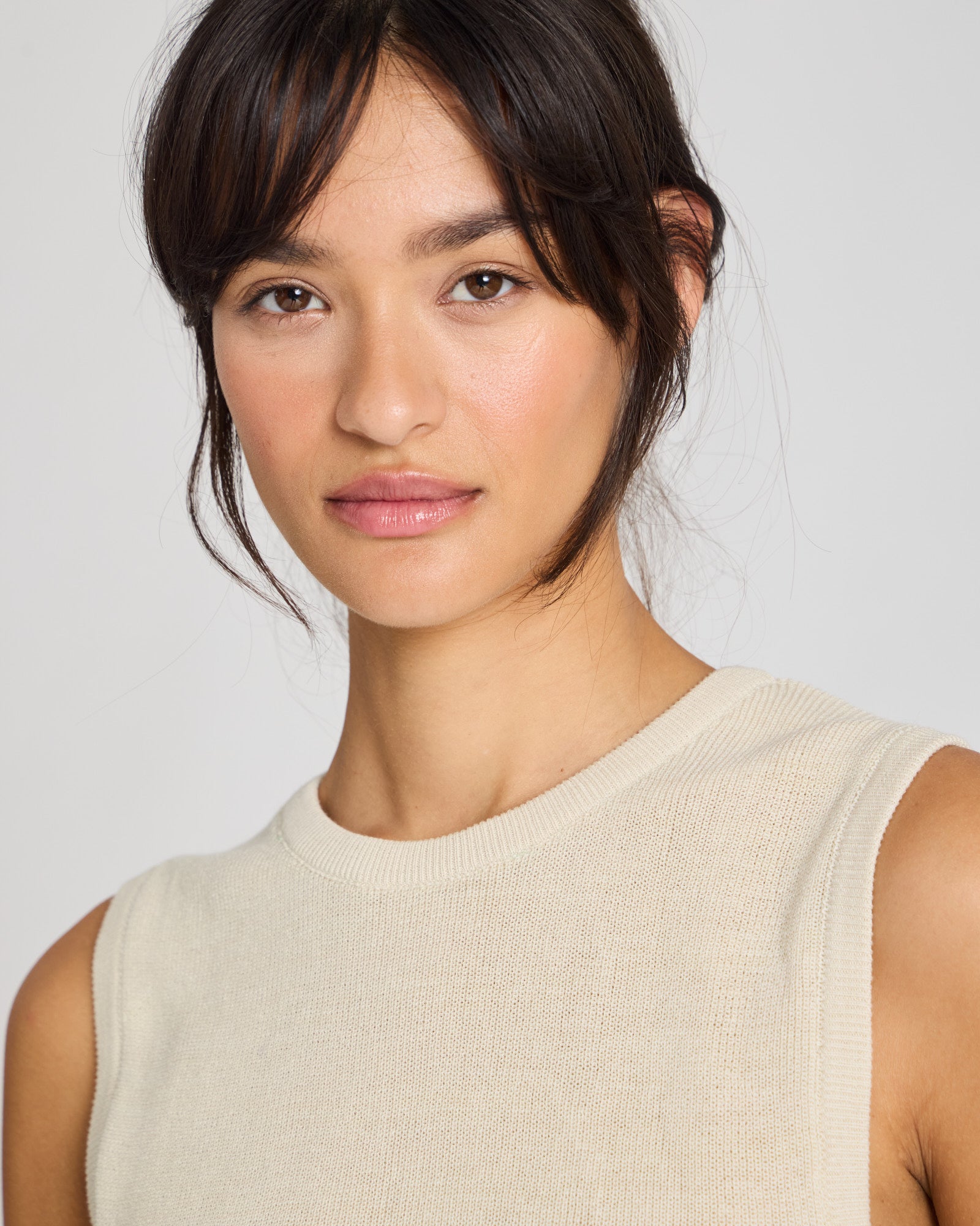 GAI+LISVA Sofie Knit Tank GOTS 243975 Knitwear 151 Ecru