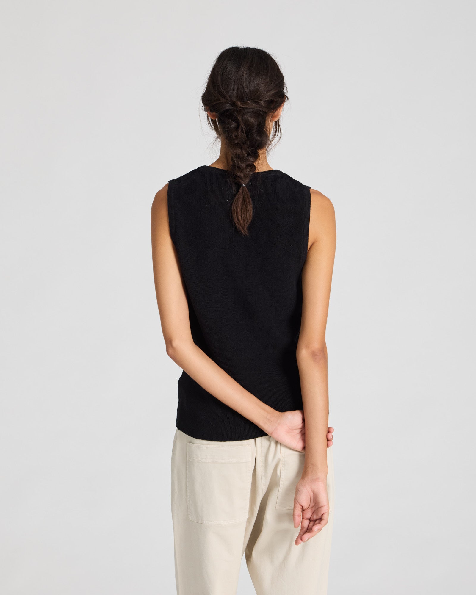 GAI+LISVA Sofie Knit Tank GOTS 243975 Knitwear 650 Black