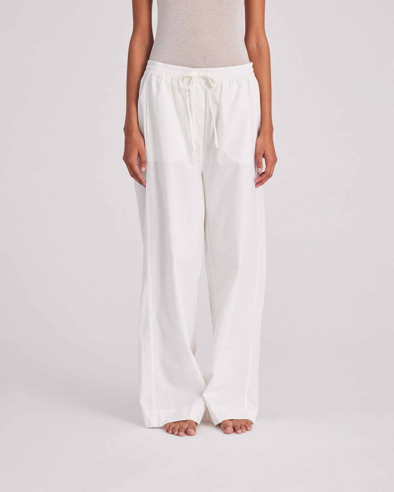 GAI+LISVA Thilde Pant Poplin GOTS 243975 Trousers & Shorts 124 Whisper White