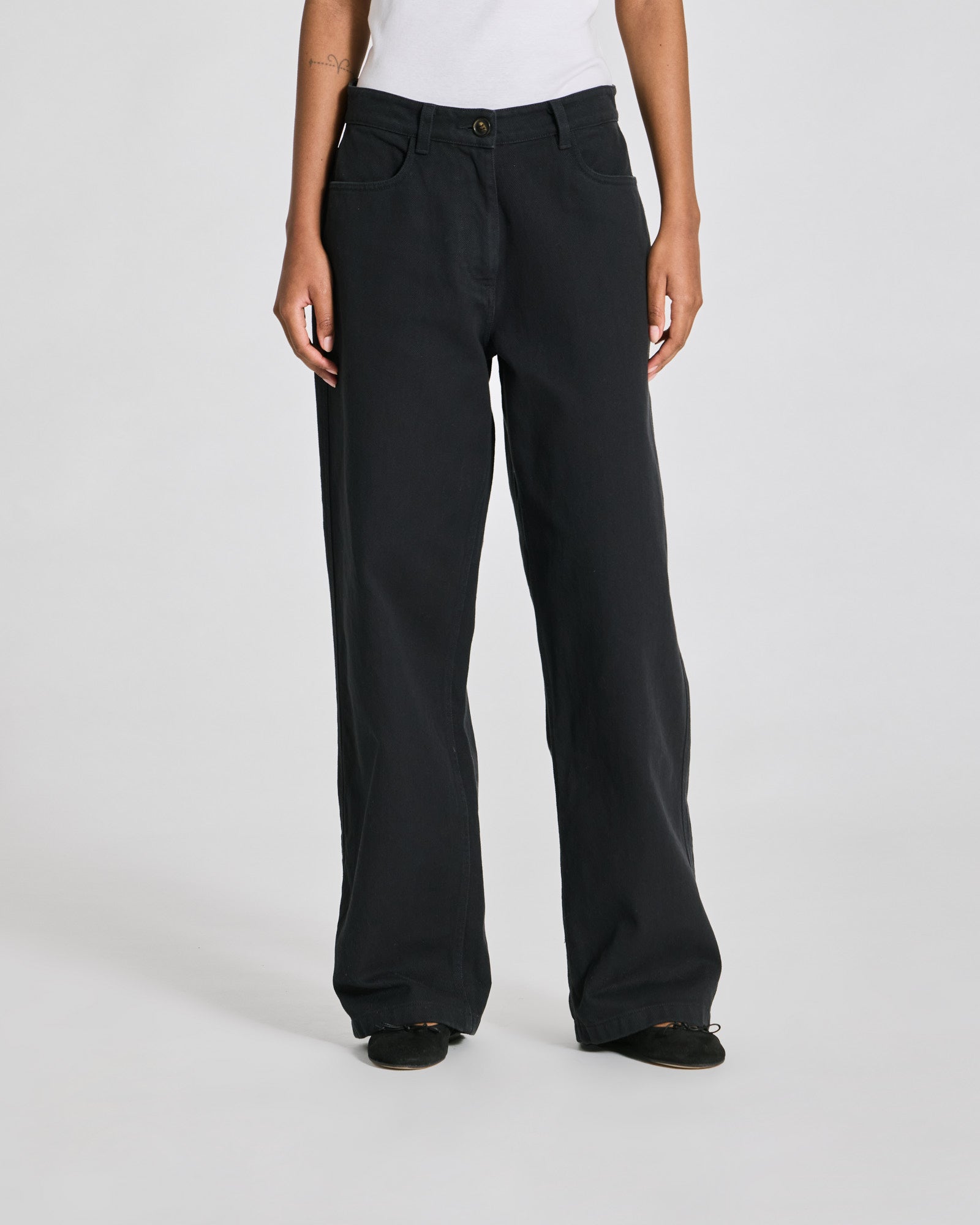 GAI+LISVA Thora Twill Pants Trousers & Shorts 652 Stretch Limo Black