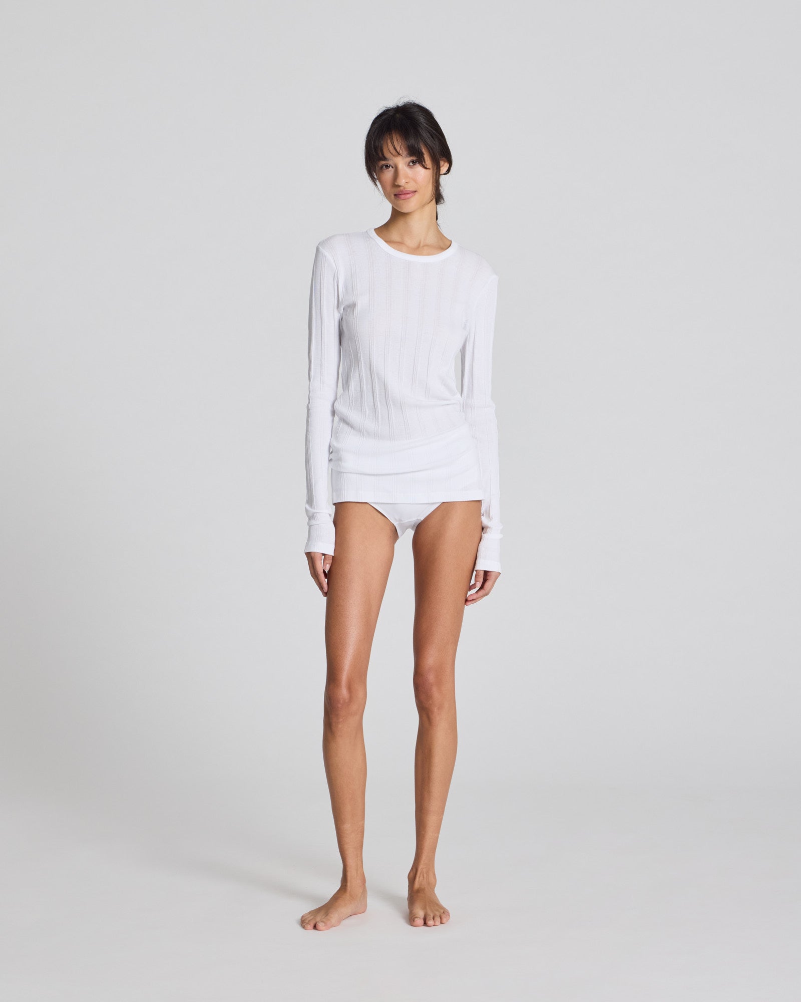 GAI+LISVA Thyra L/S Cotton Top Top 100 White