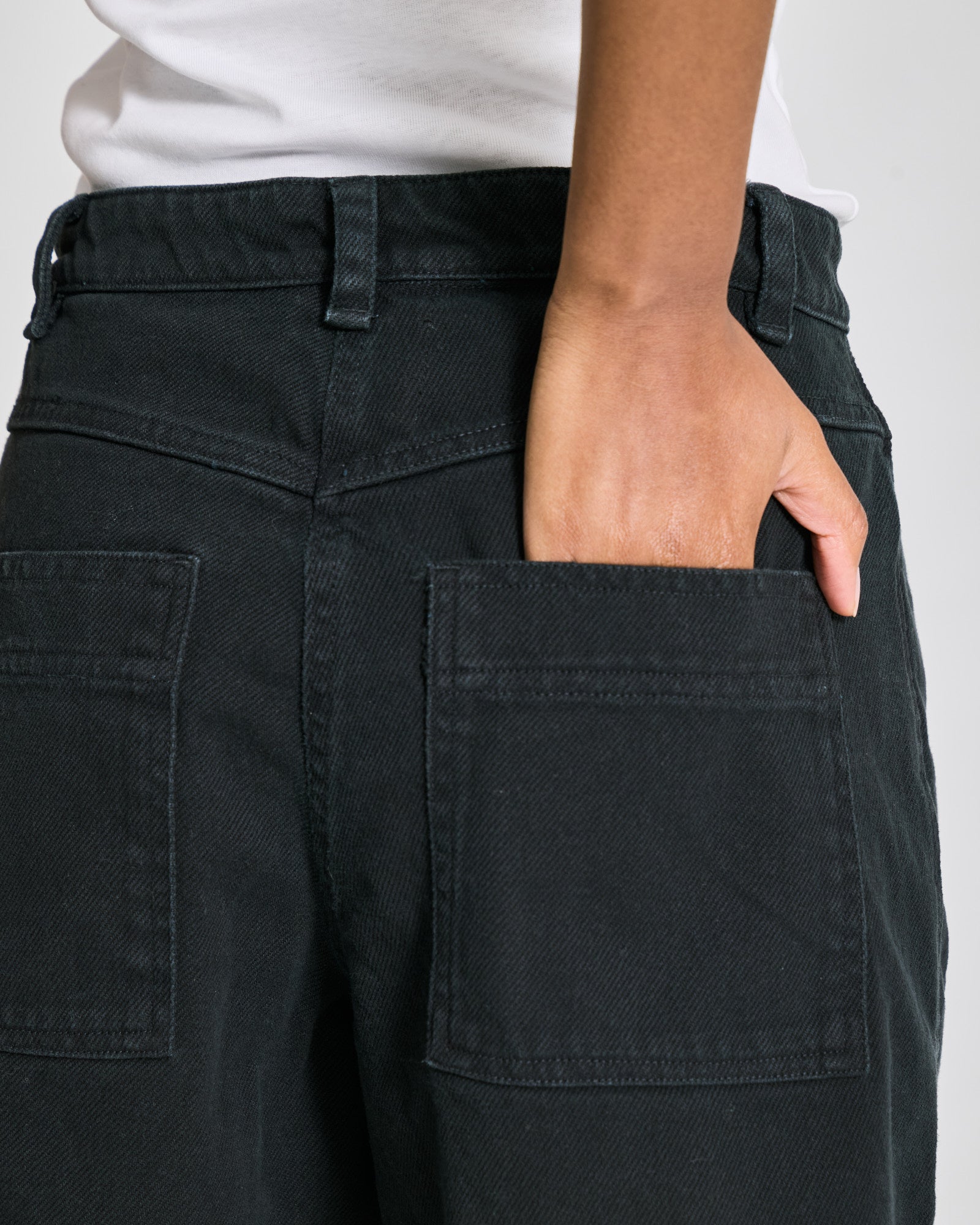 GAI+LISVA Tina Twill Shorts GOTS Trousers & Shorts 652 Stretch Limo Black