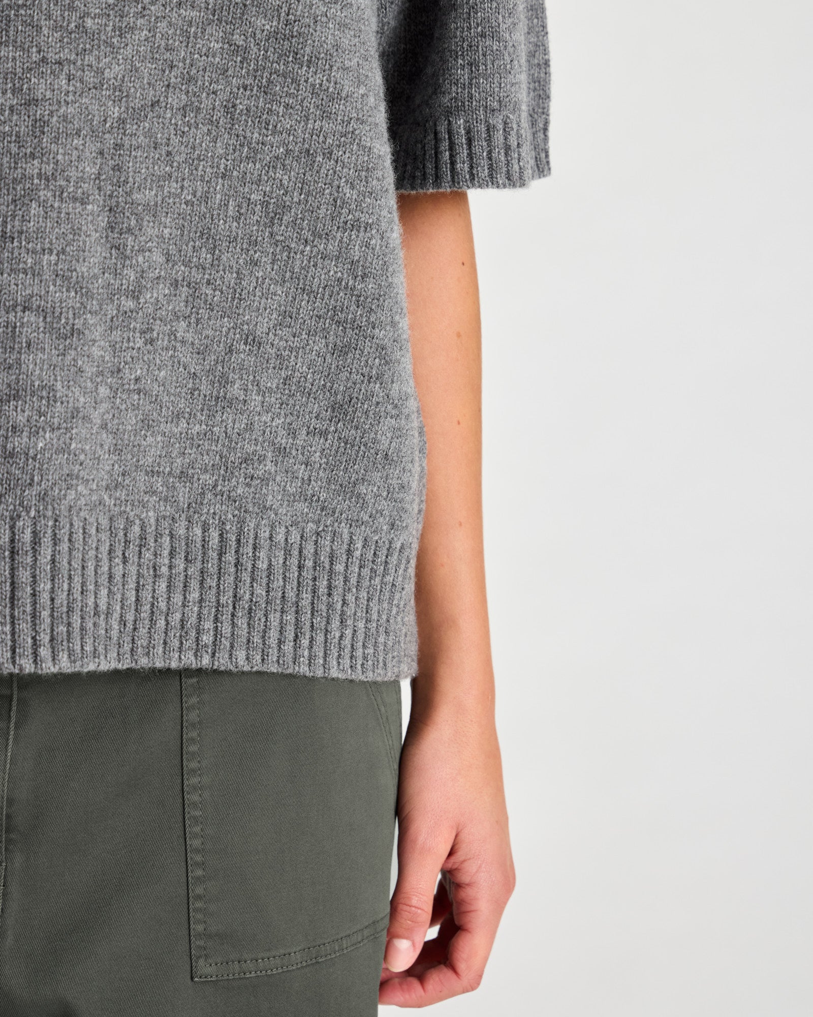 GAI+LISVA Tulle Lambswool Jumper GOTS 243975 Knit 631 Grafitti Grey Melangé