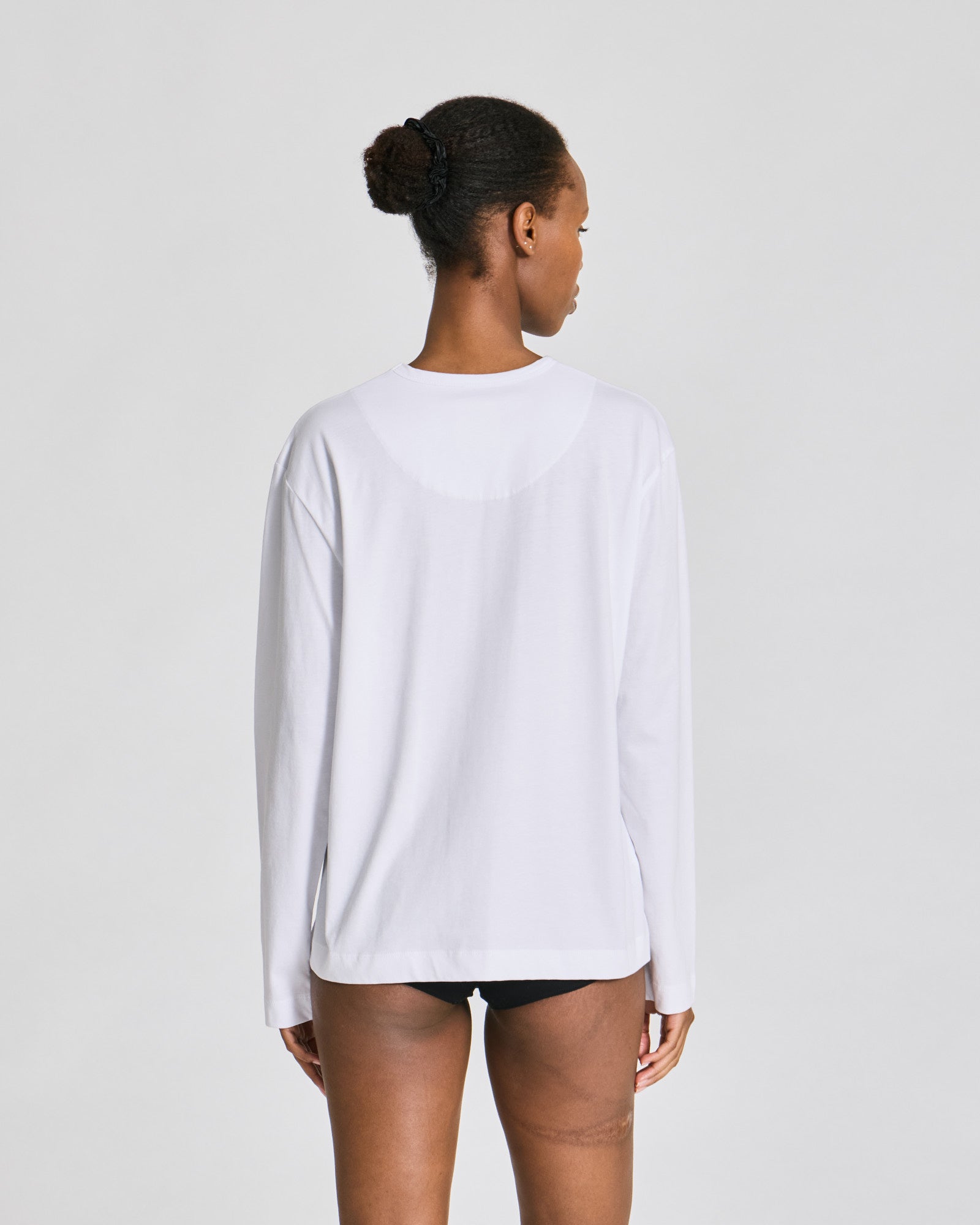 GAI+LISVA Veronica L/S Cotton Single Jersey Tee GOTS Tops & T-shirts 100 White
