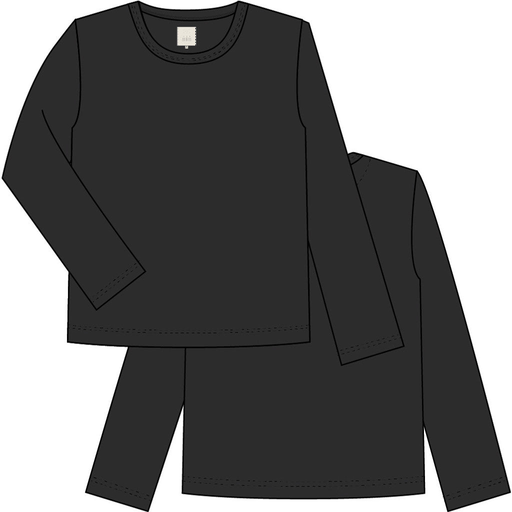 GAI+LISVA Veronica L/S Cotton Single Jersey Tee GOTS Tops & T-shirts 650 Black
