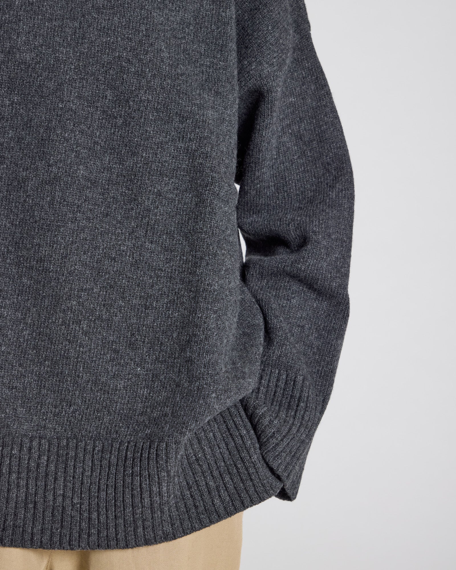 GAI+LISVA Vigga Lambswool Jumper Knit 605 Dark Grey Melangè