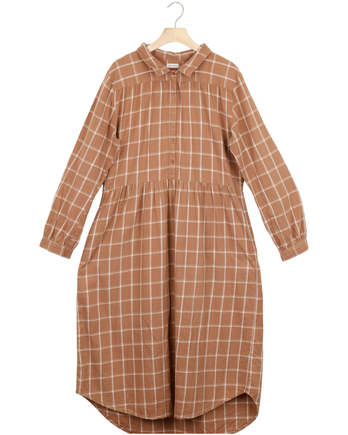Secondhand Tina Dress - Tobacco Checks