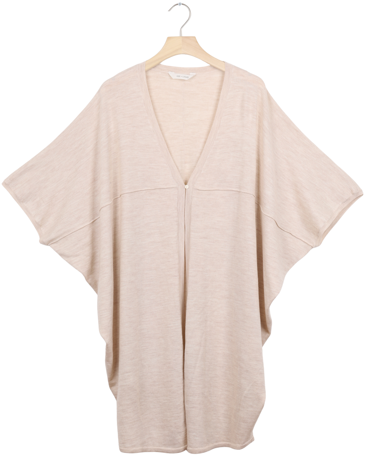 Secondhand Elena Merino Poncho - Nougat Melange