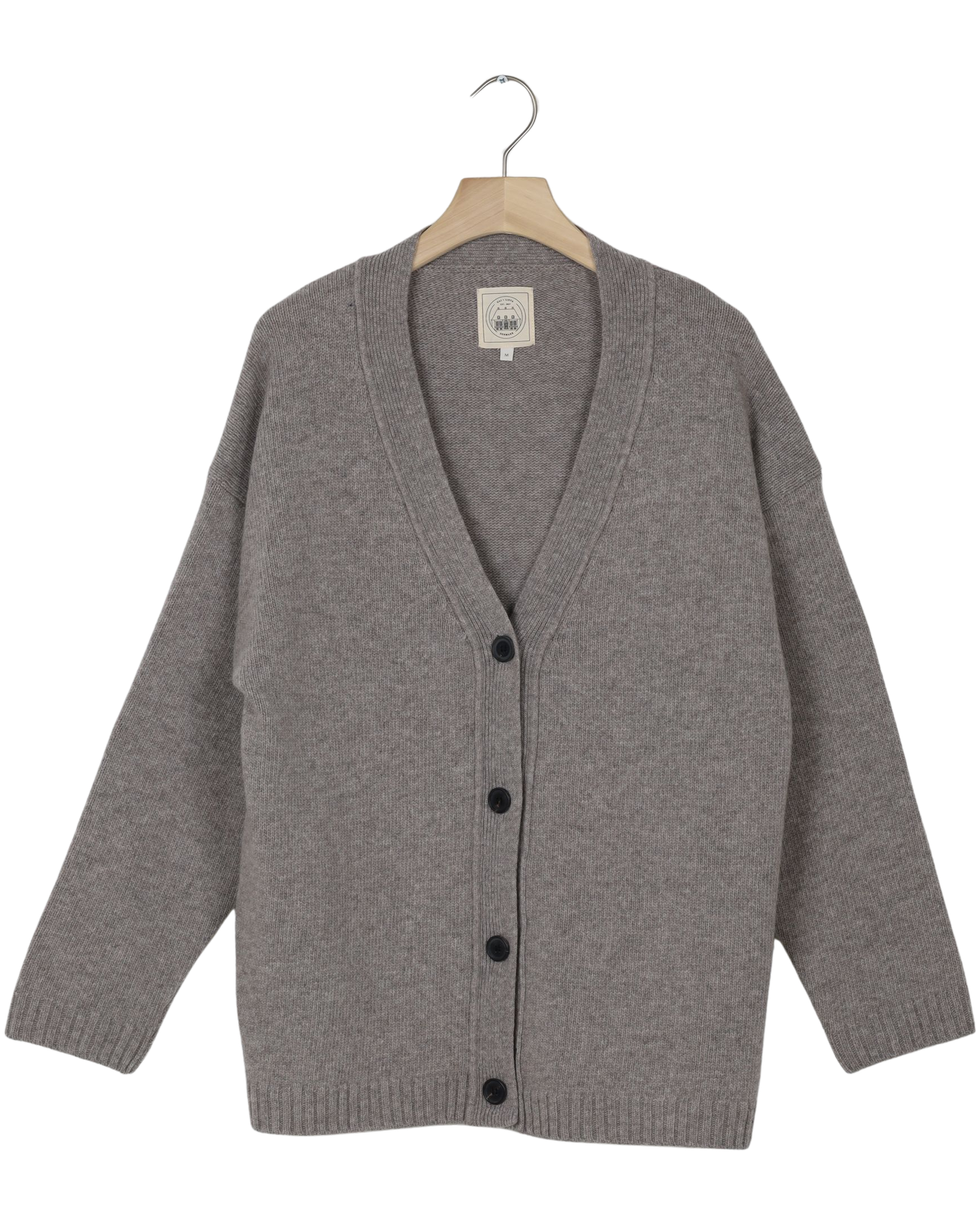 Secondhand Edith Lambswool Cardigan GOTS 243975 - Stone Grey