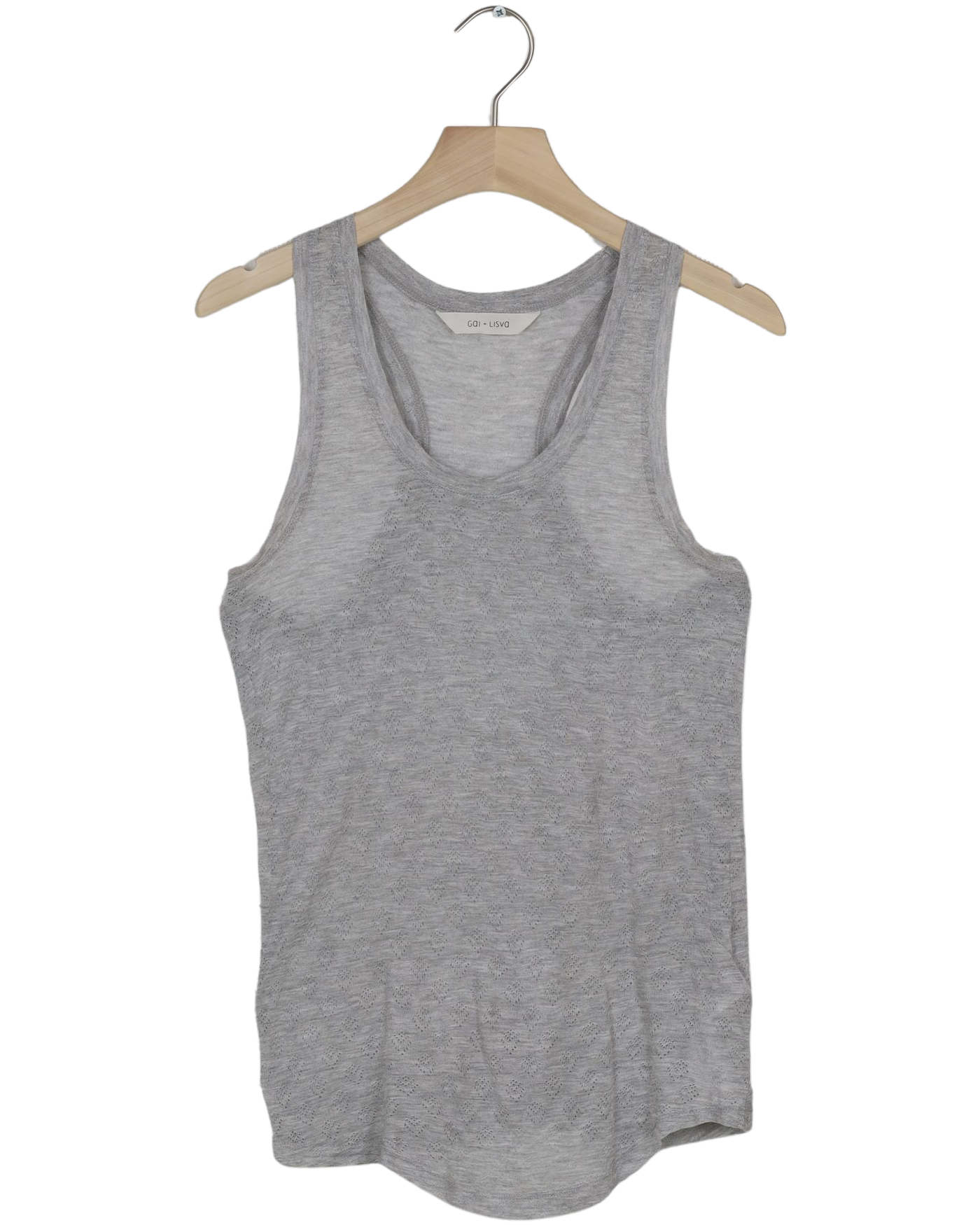 Secondhand Nellie Silk Top - Light Grey Melange