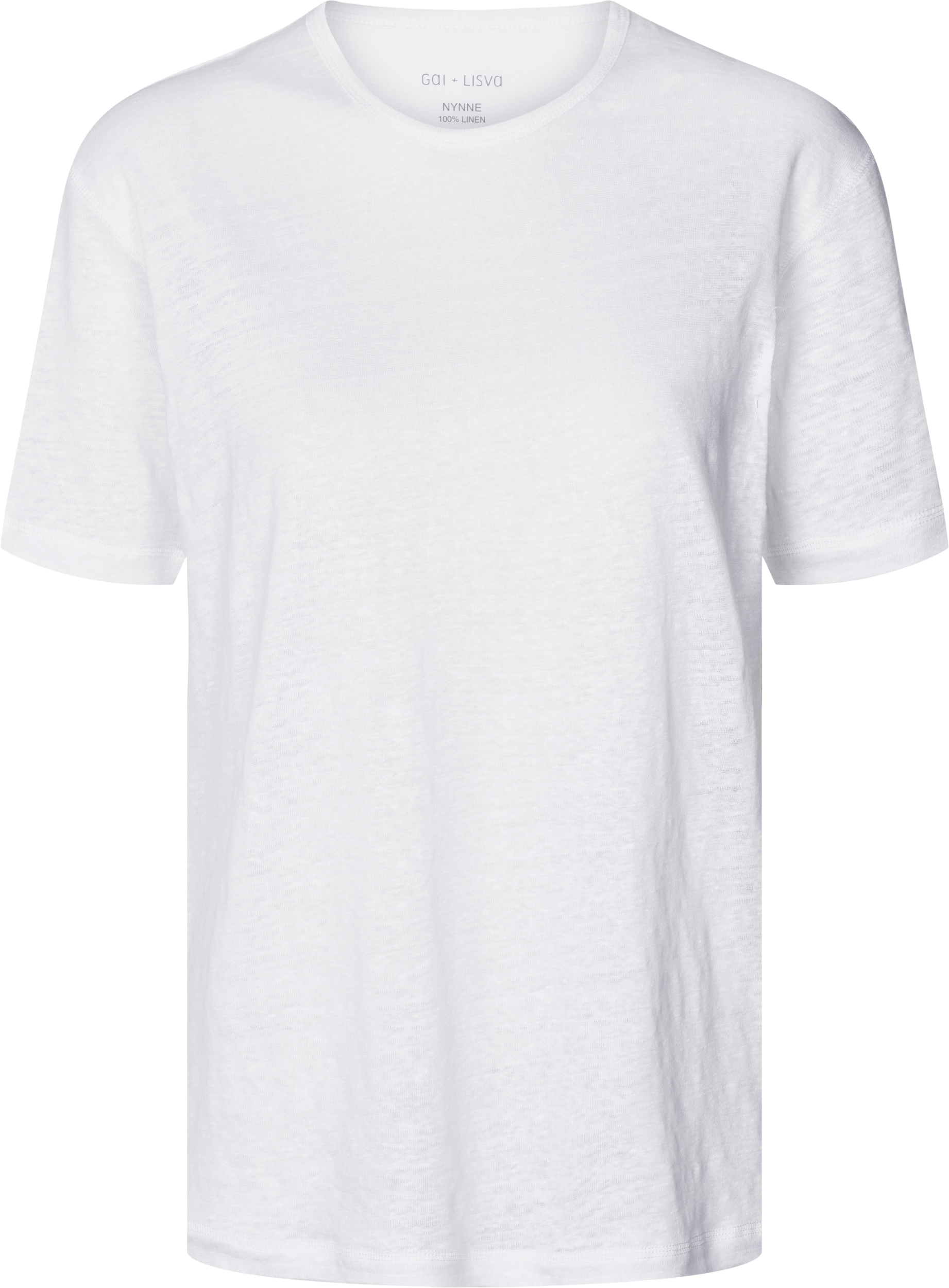 GAI+LISVA Nynne Linen Tee shirt Top 100 White