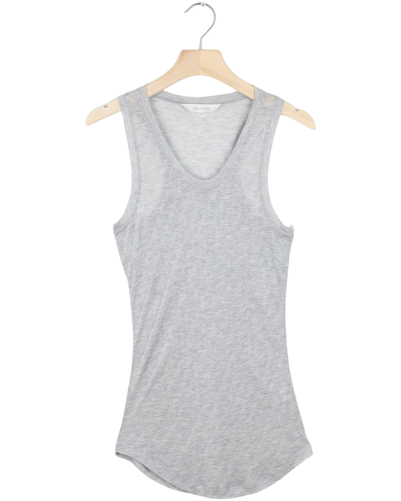 Secondhand Nellie Silk Top - Light Grey Melange