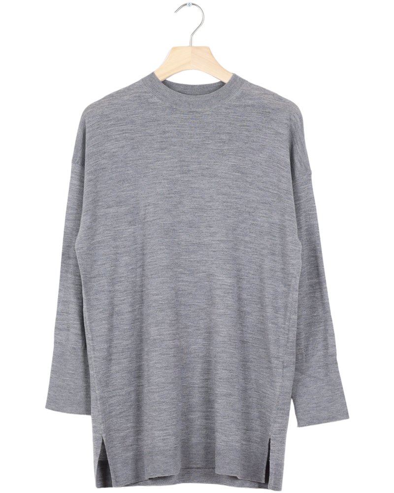 Secondhand Ida Merino Pullover - Light Grey Melange