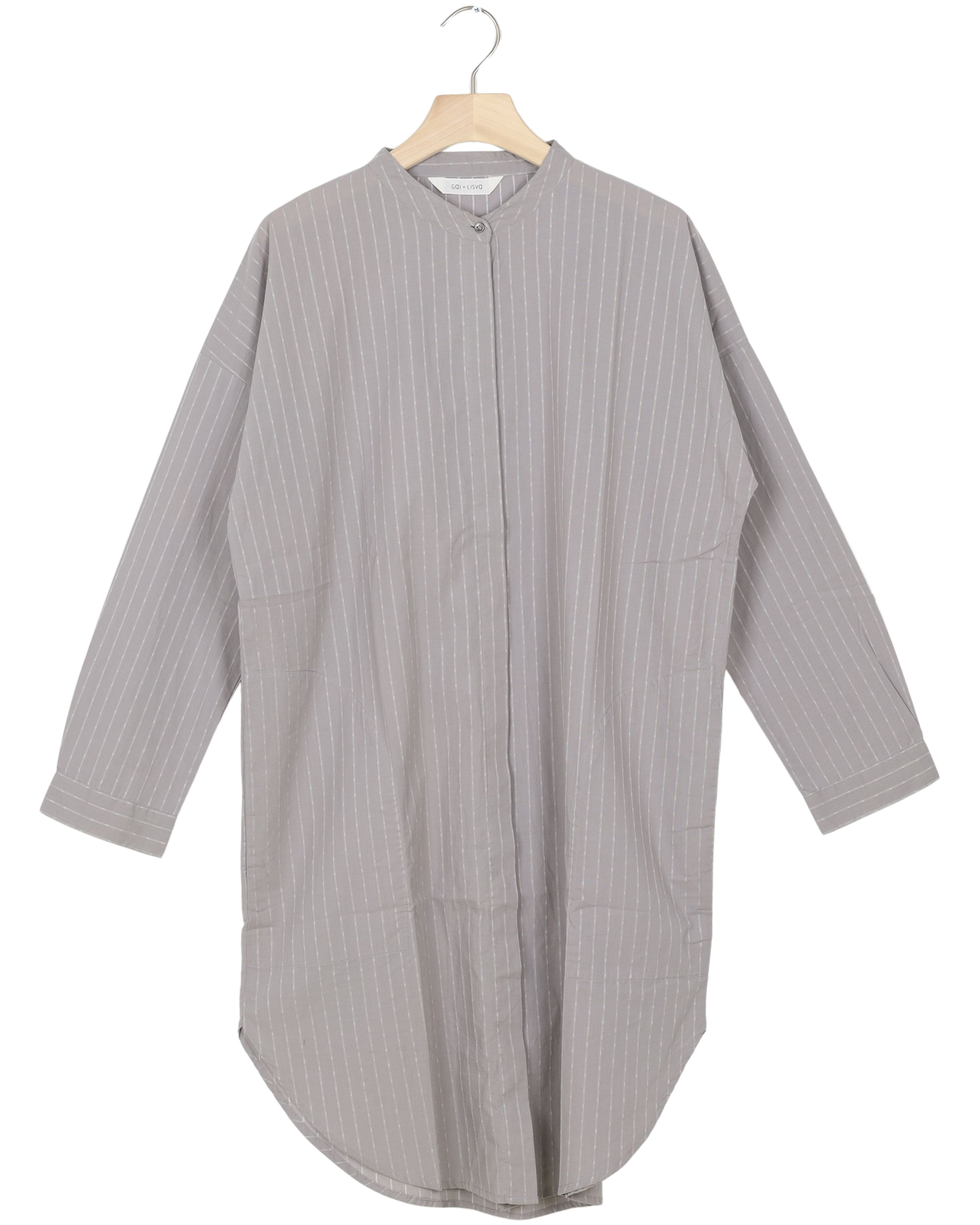 Secondhand Oline Cotton Shirt Dress - Silver Scone