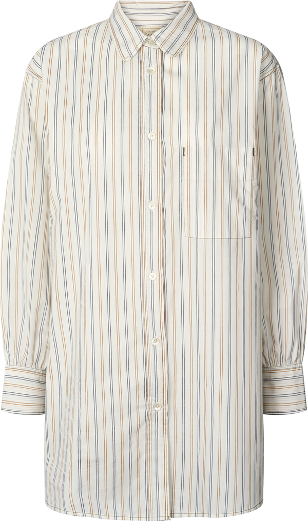 Resale Vilma Cotton Shirt - Sesame Stripe