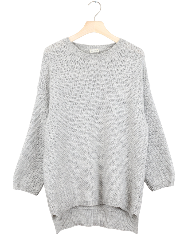 Secondhand Martina Knit Pullover - Light Grey Melange