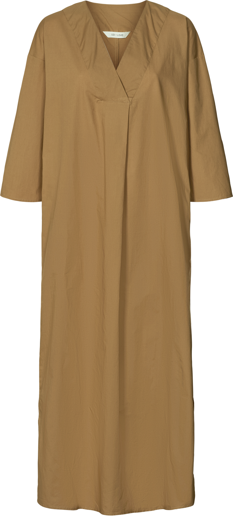 Resale Ofelia Dress Cotton Poplin - Brown Mustard