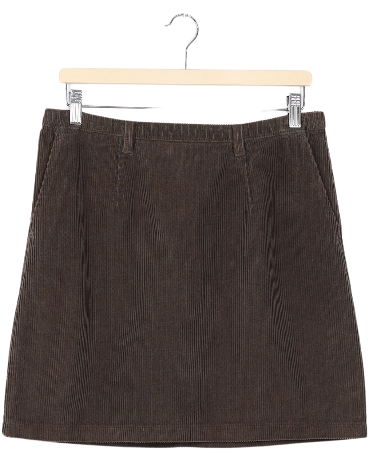 Secondhand Natacha Cotton Corduroy Skirt - Black Olive