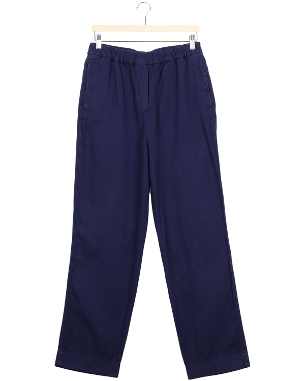 Secondhand Maia Herringbone Cotton Pant - French Blue