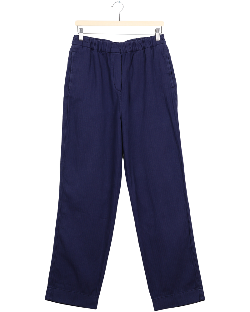 Secondhand Maia Herringbone Cotton Pant - French Blue