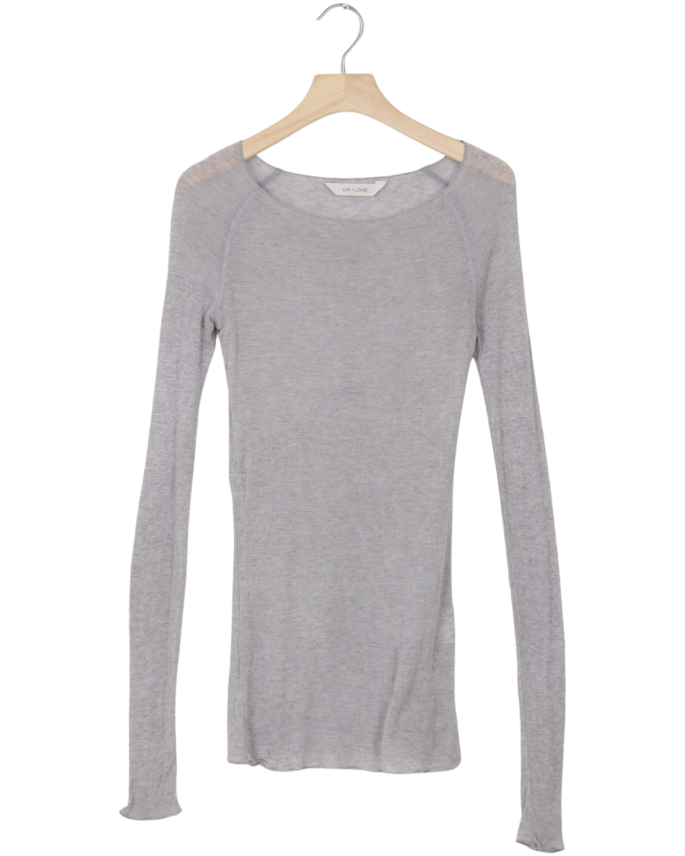 Secondhand Amalie Wool Top - Light Grey Melange
